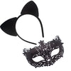 Masquerade Mask and Cat Ears set, Face Masks, Fancy Dress, Alice Bands Adult Women, Venetian Mask, Cat Costume, Dress Up, Cosplay Accessories