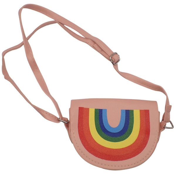 Kids Cute Leather-look Over Shoulder Rainbow Bag Little Girl Small Crossbody Bag for Girls, Women, Handbag Purse Bags Messenger Bags Girls