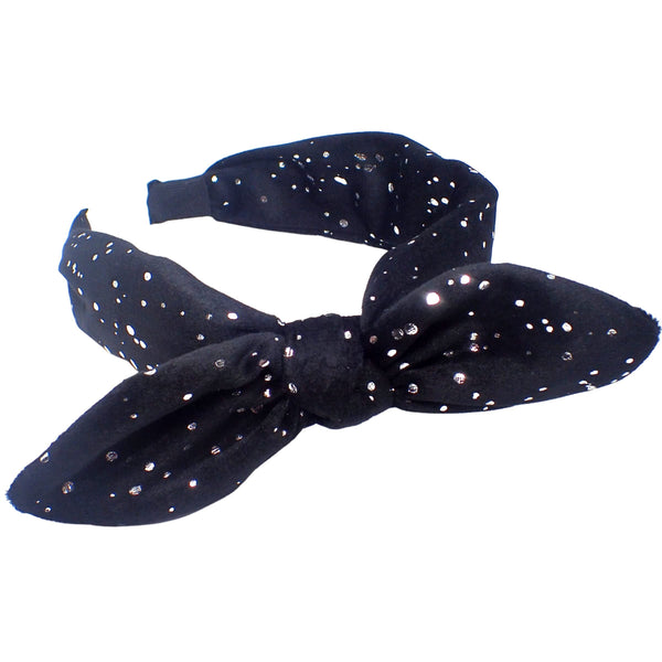 Dotted Velvet Bow Alice Bands Adult Women, Hair Accessories for Women, Hair Bands for Women, Thick Headband, Womens Headbands, Head Bands Adult Women, Wide Headbands