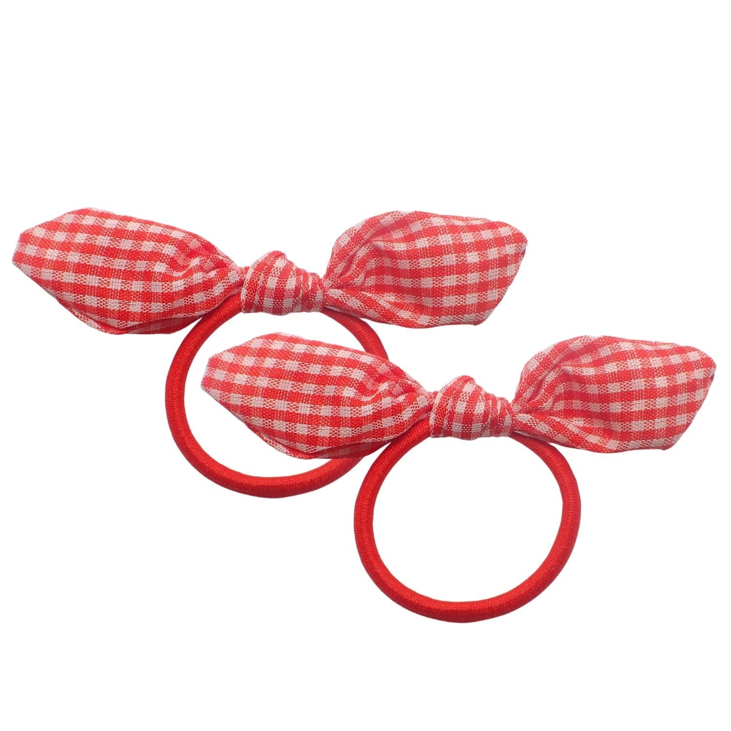 2pc Hair Bands Hair Pony Hair Holder Hair Bow Elastic Bands Hair Bobbles Small Hair Bands Hair Ties Hair Accessories for Women & Girls Hair Accessories