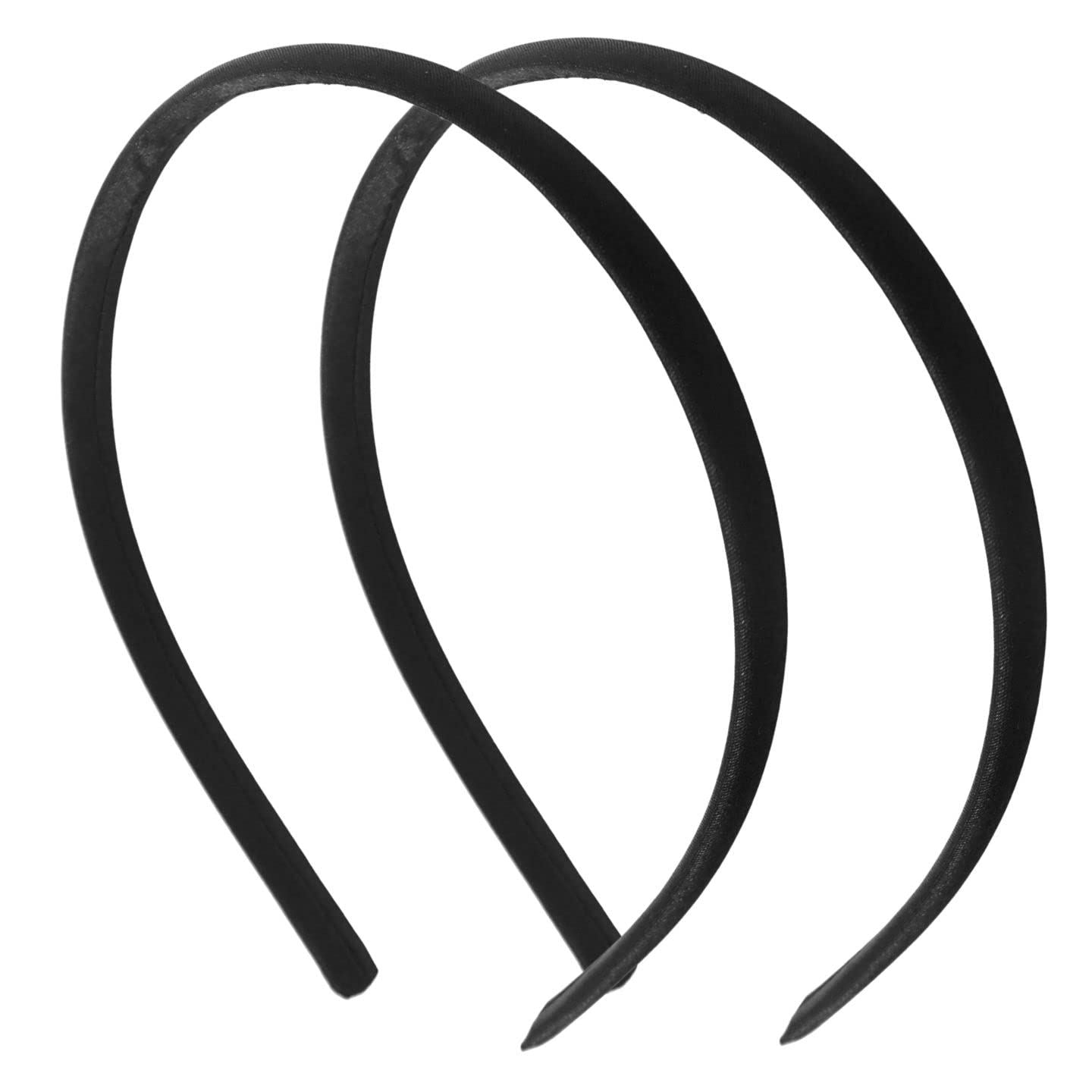 2pc 1cm/0.4" Small Hair Bands Satin Headband Alice Bands Adult Women Head Band Hair Accessories for Girls Headbands for Women's Hair Hair Bands for GIrls