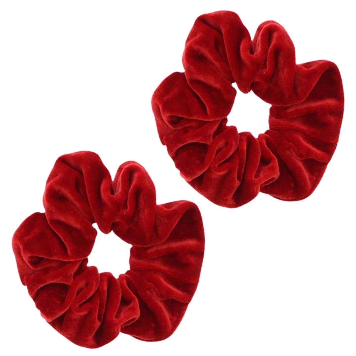Luxury Velvet Scrunchie Scrunchies Elastic Hair Band Ponytail Holders Hair Scrunchie Hair Bobbles Hair Accessories for Women, Ladies, Girls - Pack of 2