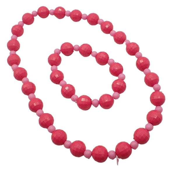 Children's Plastic Bead Necklace & Bracelet Sets, Colourful Chunky Jewellery For Kids Costume Party Game Prizes, Perfect For Party Bag