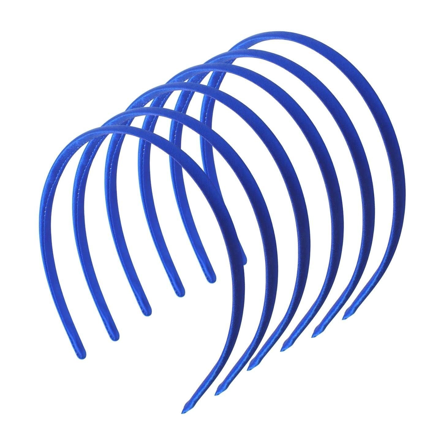 1cm/0.4" 6 piece Thin Satin Hair Bands, Head bands Alice Bands Adult Women