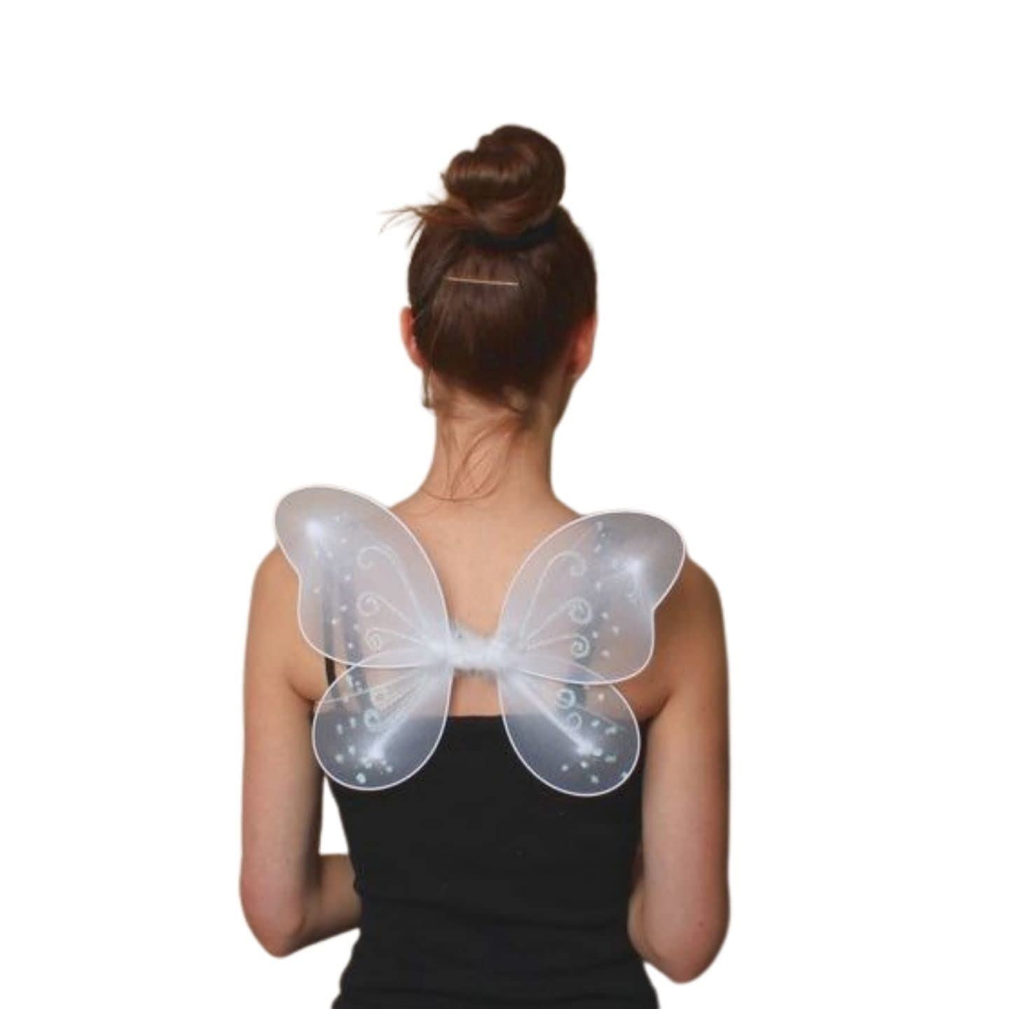 Angel Wings Fairy Butterfly Pixie Tinkerbell Fancy Dress Outfit Girls Dressing Up Costume Baby Toddler Kids Childs Small Tiny Mini Toy Fairywings Set Glitter