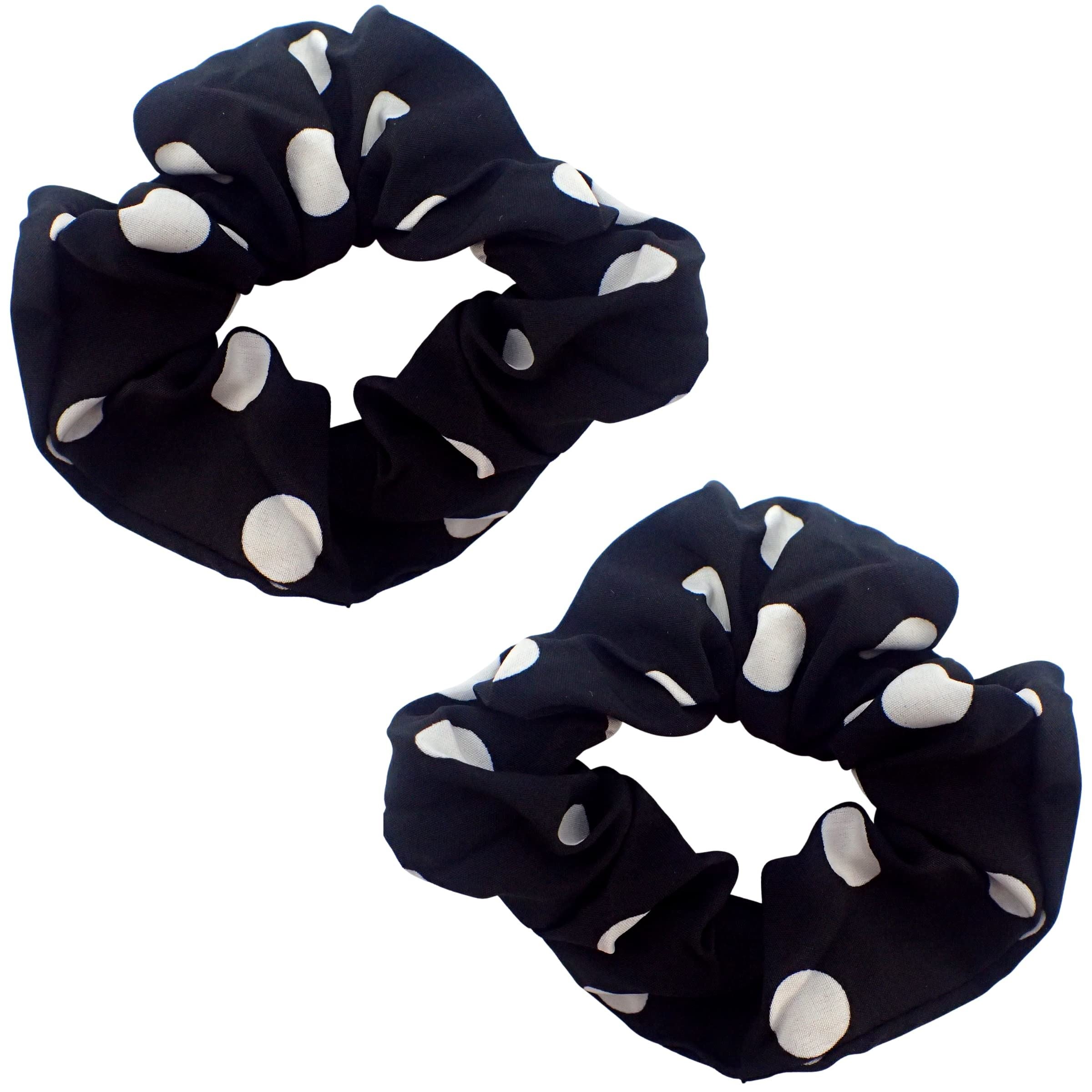 2pc Pattern Scrunchies for Girls and Women, Hair bobbles for Women, Hair Scrunchies, Hair Accessories, Elastic Hair Ties, Elastic Hair Bands, Hair Elastics