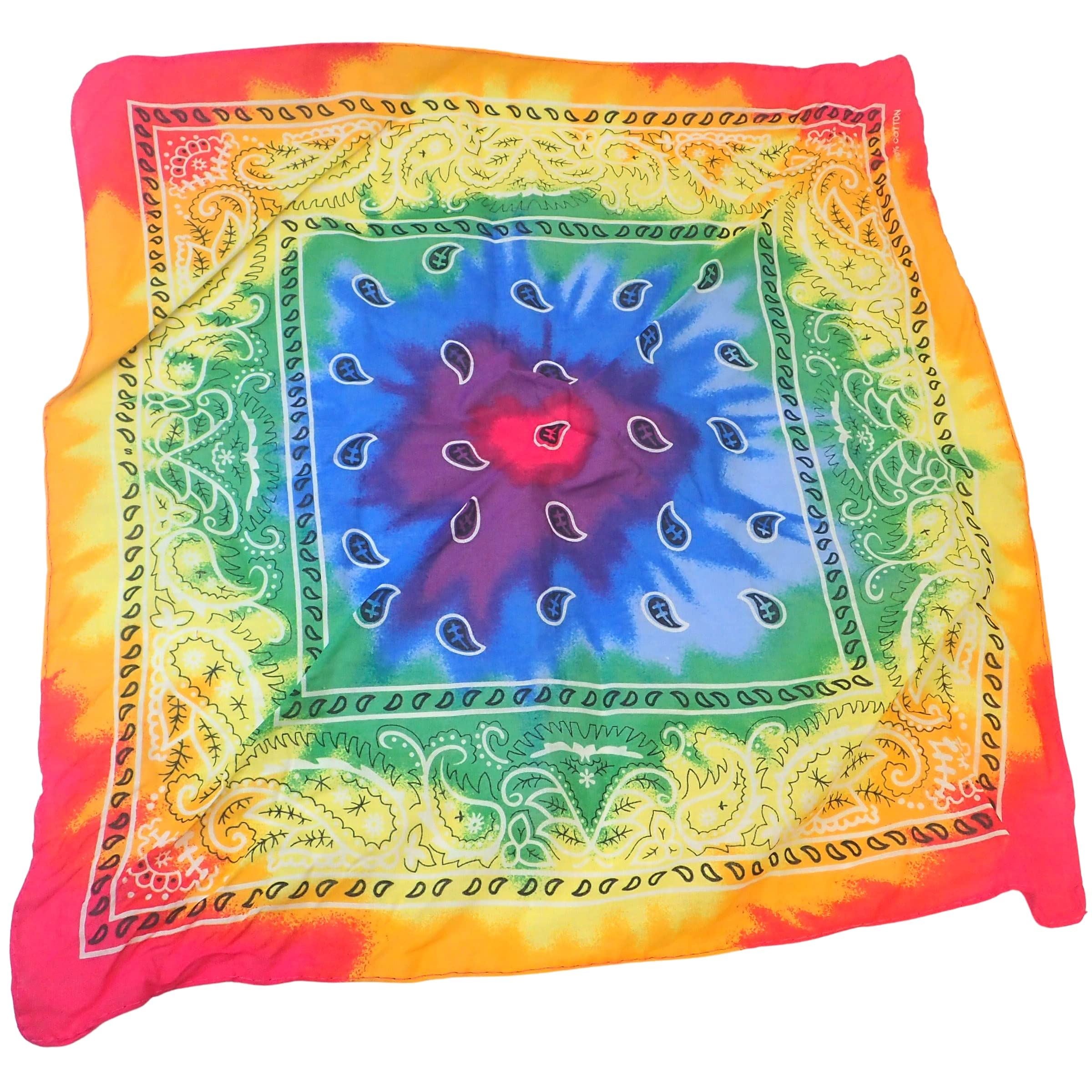 Hair Bandanas for Women Head Scarf Headbands Ladies Cotton Square Scarves Paisley Floral Camouflage Animal Print Leopard Tiger Neckerchief