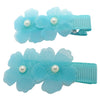 Colourful 2pc Flower and Pearl clips 4.5cm Girls Hair clips Accessories Hair Clips Girls Hair Clip for Girls & Women Hair Accessories for Girls cute Hair Clip for Girls