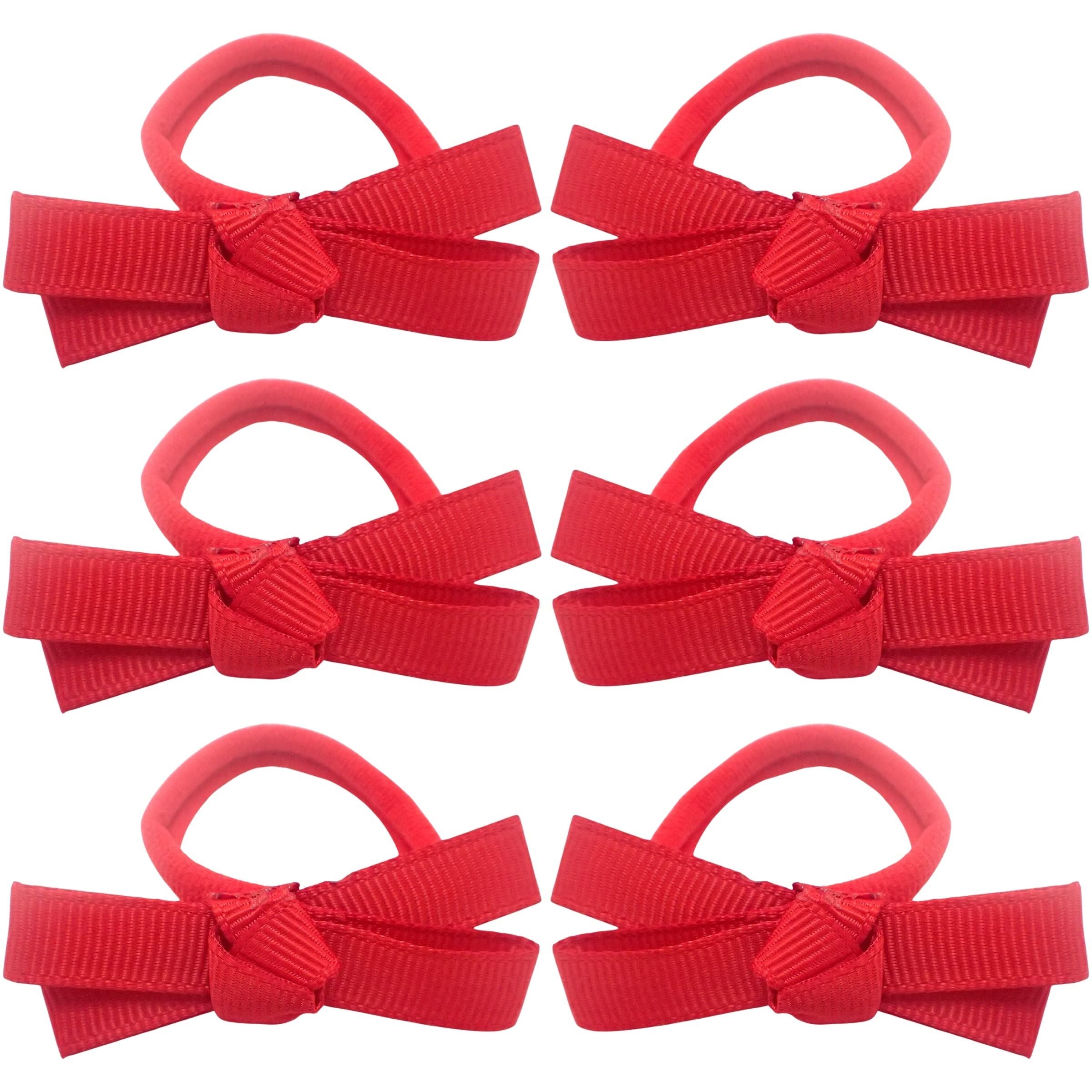 Hair Bobbles w/ Grosgrain Hair Bows for Girls and Women, Hair Ties, Hair Elastics, Hair Bands, Hair Accessories for Girls, Ponyo Hair Tie, Ponytail Holders