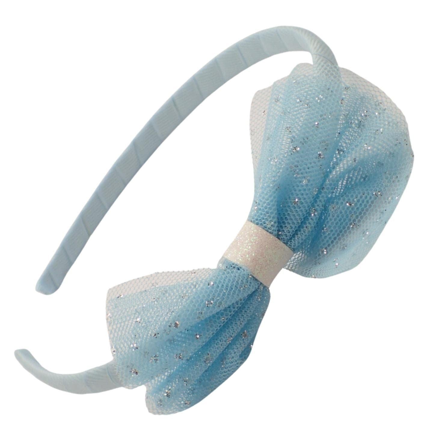 Small Bow Design Alice Bands, Pretty Girl's Hair Pink Glitter Bow, Polka Dot Bow, Blue & White Headband, Bow Hair Bands for Girl's & Women