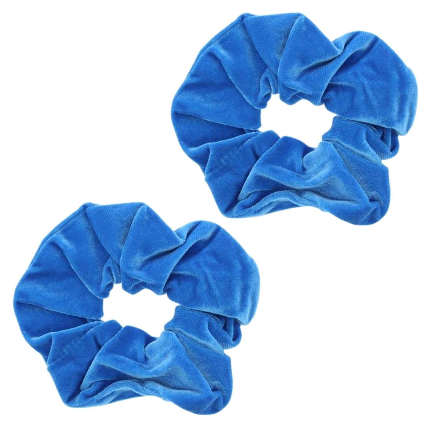 Bright Luxury Velvet Scrunchie Scrunchies Elastic Hair Band Ponytail Holders Hair Scrunchie Hair Bobbles Hair Accessories for Women, Ladies, Girls - Pack of 2