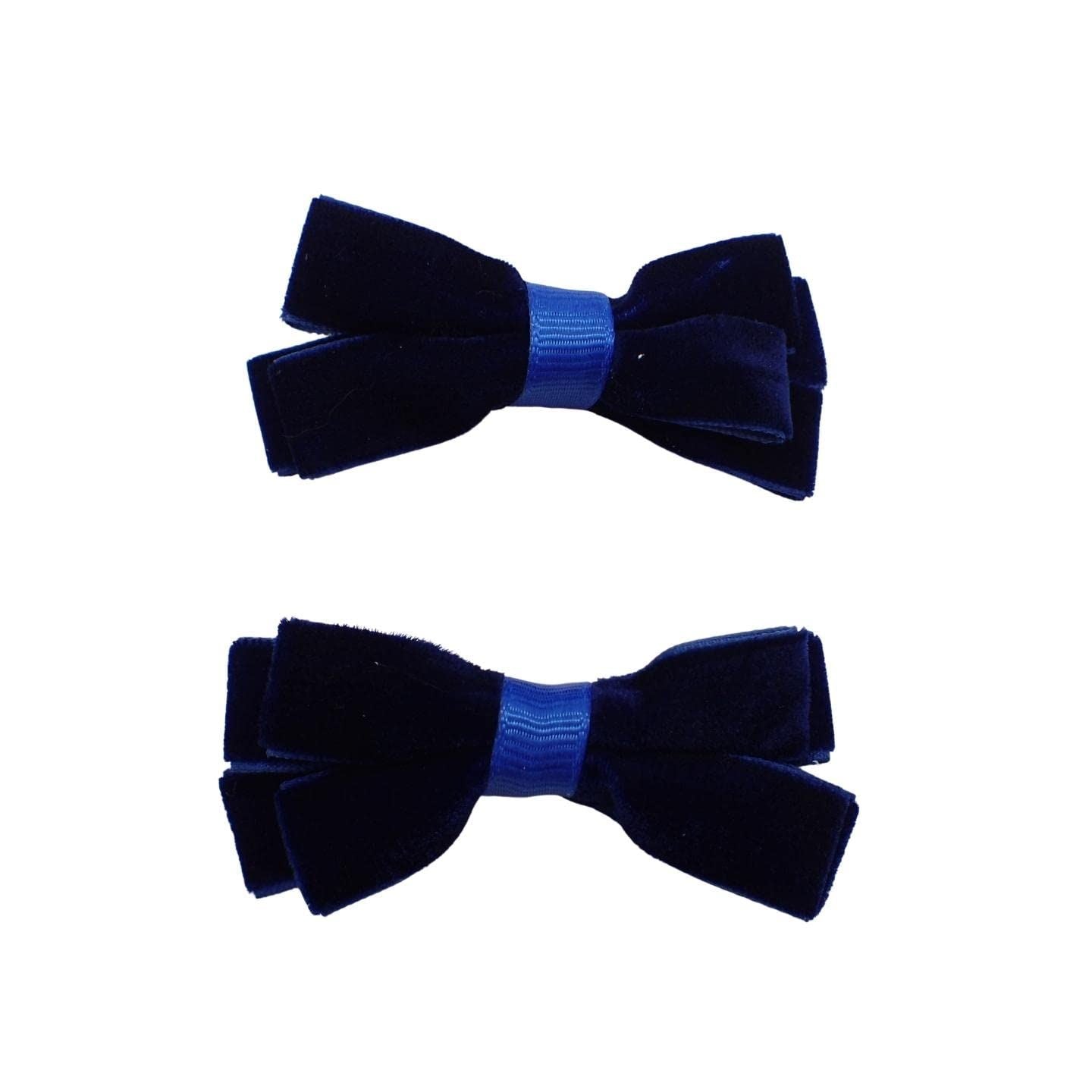 2pc Back to School Velvet Hair Bows Set Stylish Girls Clip-In Hair Bow Accessories Hair Clips School Uniform Hair Slide Girls, Kids, Children