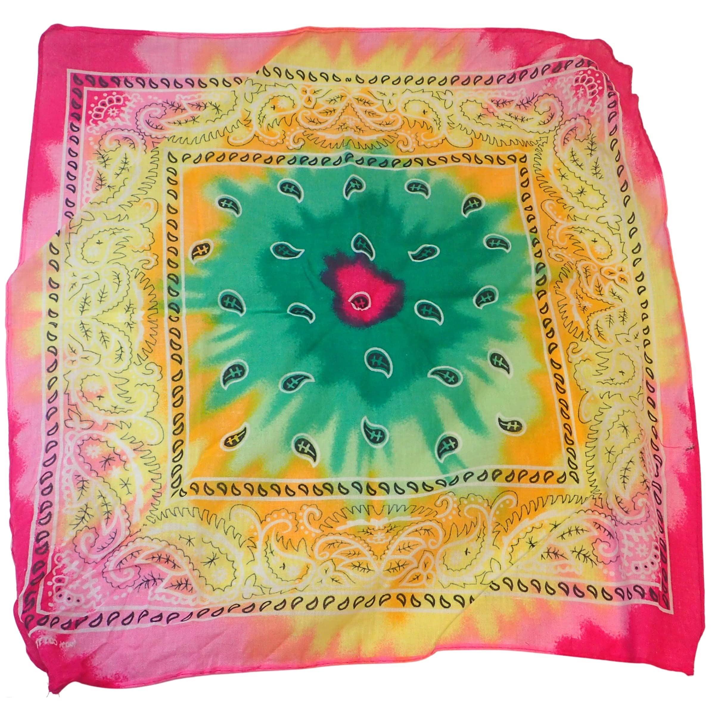 Hair Bandanas for Women Head Scarf Headbands Ladies Cotton Square Scarves Paisley Floral Camouflage Animal Print Leopard Tiger Neckerchief