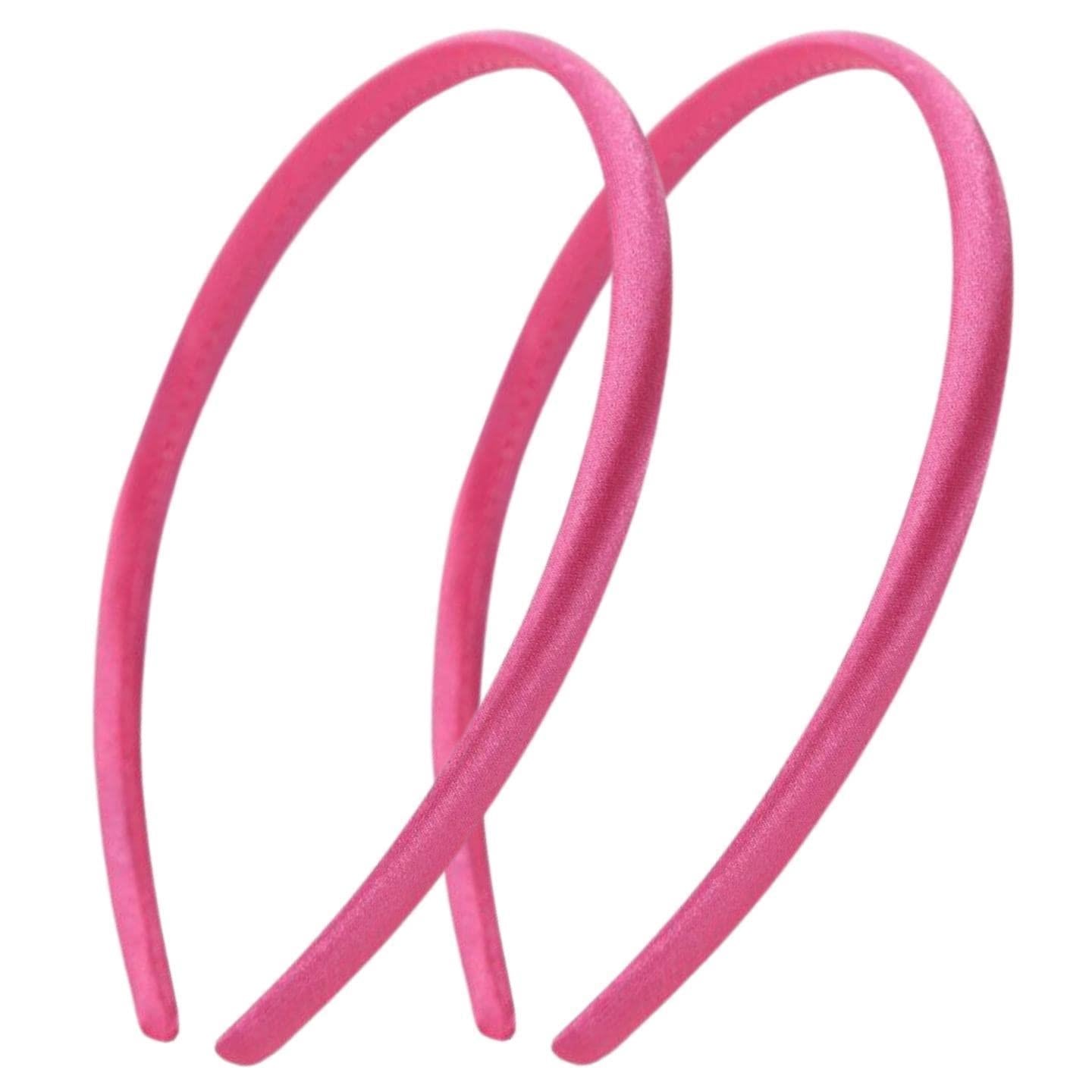 2pc 1cm/0.4" Small Hair Bands Satin Headband Alice Bands Adult Women Head Band Hair Accessories for Girls Headbands for Women's Hair Hair Bands for GIrls