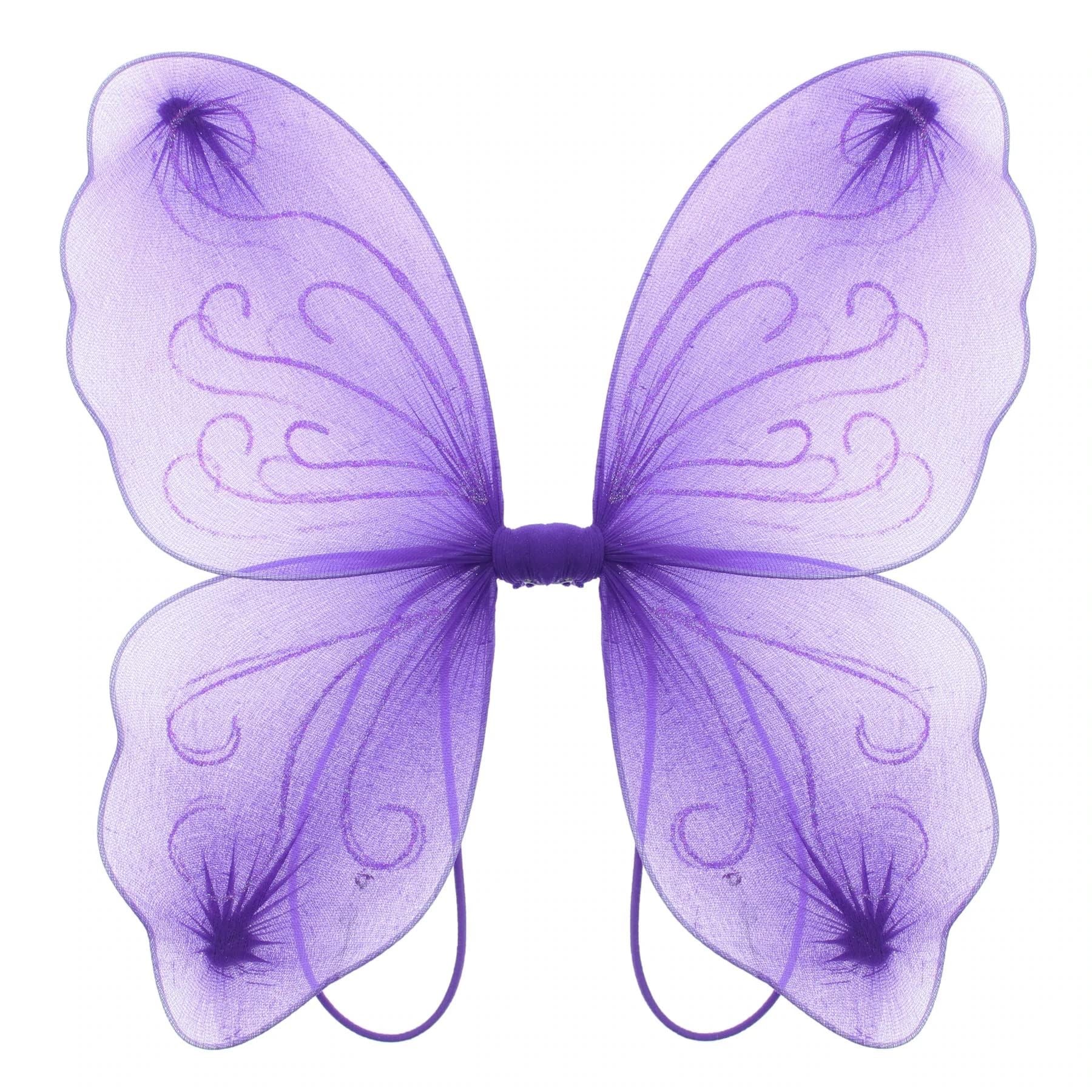 Angel Wings Fairy Butterfly Pixie Tinkerbell Fancy Dress Outfit Girls Dressing Up Costume Baby Toddler Kids Childs Small Tiny Mini Toy Fairywings Set Glitter