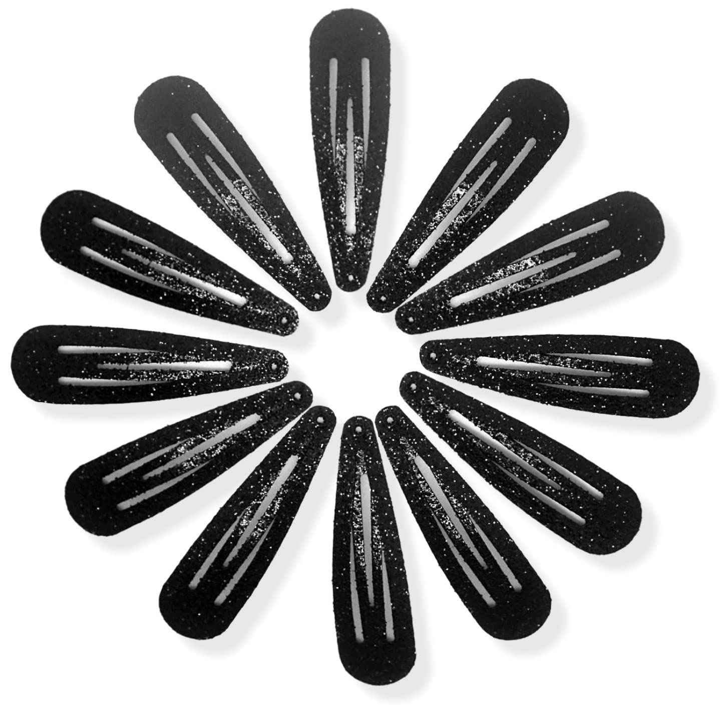 Glitter Hair Snap Clips Glittery Girls Children Women Kids Clip Sparkly Slides Fringe Party Clips Bendies Sleepies 5cm / 2"