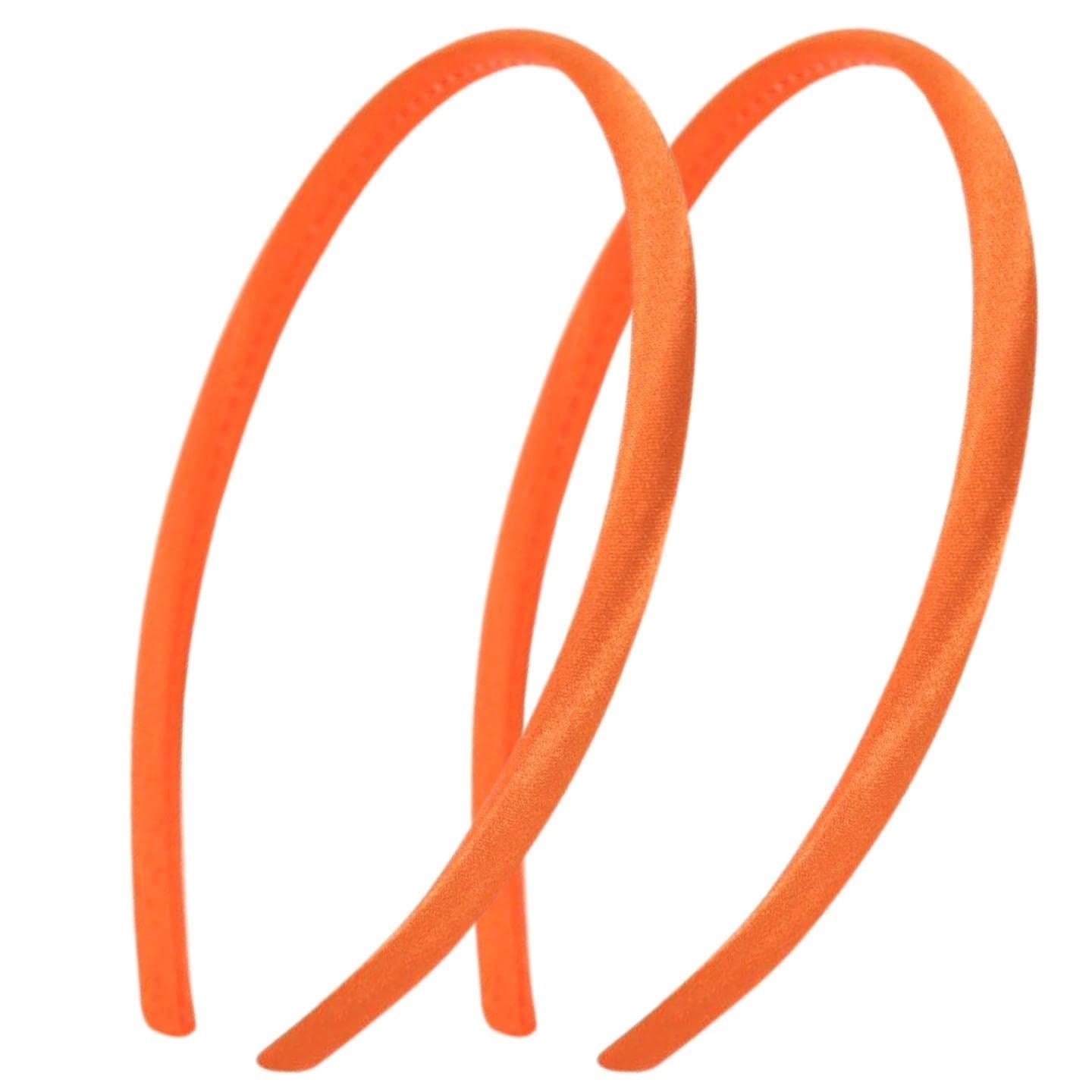 2pc 1cm/0.4" Small Hair Bands Satin Headband Alice Bands Adult Women Head Band Hair Accessories for Girls Headbands for Women's Hair Hair Bands for GIrls