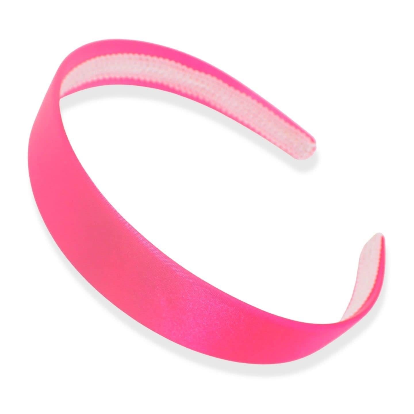 Satin Alice Headband Head Band Hairband Hair Band Women for Adult Girls Kids School 60s 70s 80s Plain Aliceband 2.5cm 1" Thick Wide Hard