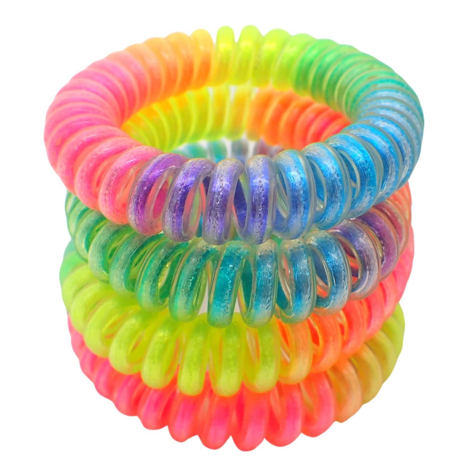 4pc Spiral Hair Ties, Hair Bobbles For Women, Hair Accessories, hair bands, 5cm Hair Elastic Cord Accessories , Hair Bobbles For Girls, Hair Set