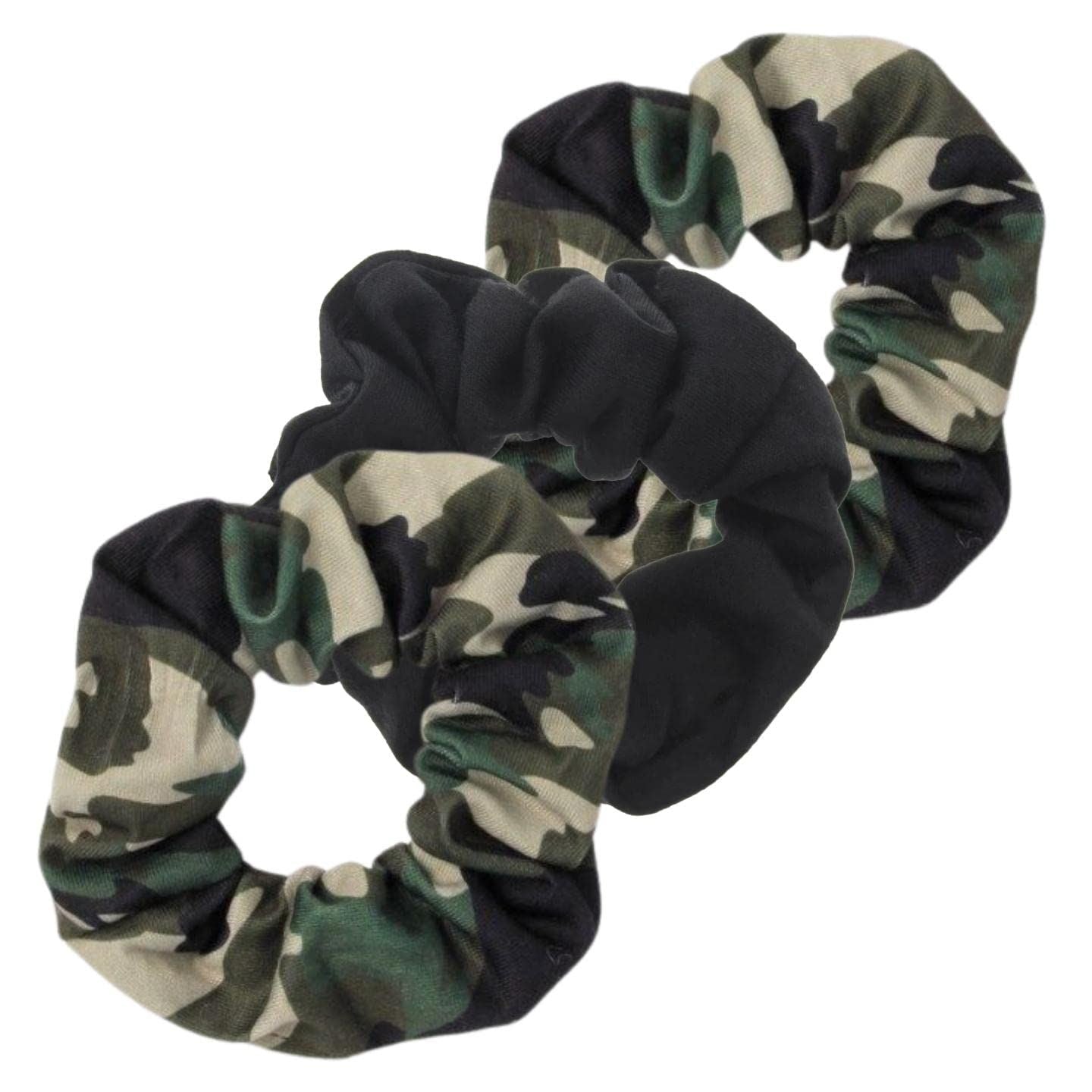 Soft Jersey Fabric Hair Scrunchie Scrunchies Soft Scrunchie Bobble Elastic Hair Band Hair Scrunchies For Women, Ladies, Girls, Children - Pack Of 3