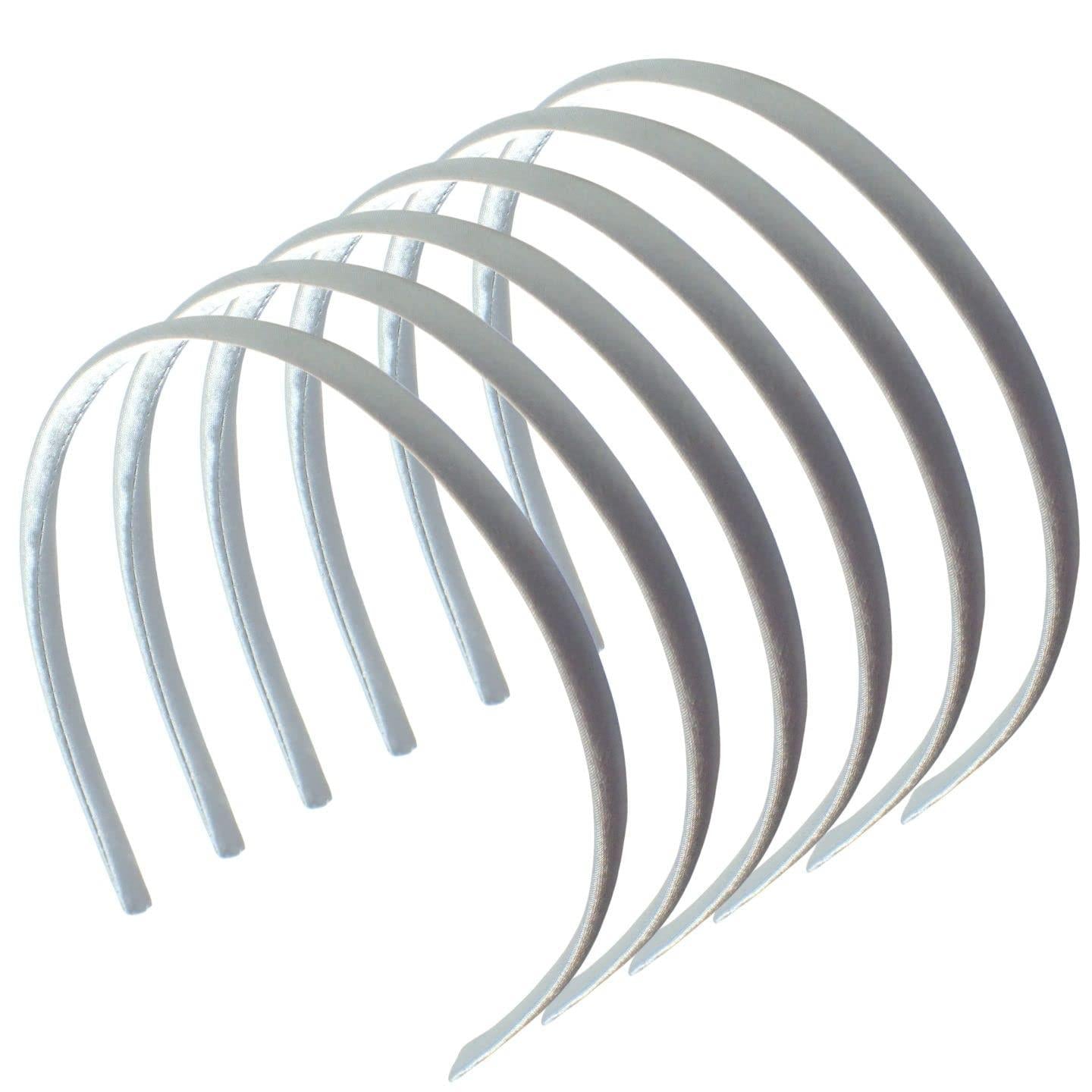 1cm/0.4" 6 piece Thin Satin Hair Bands, Head bands Alice Bands Adult Women