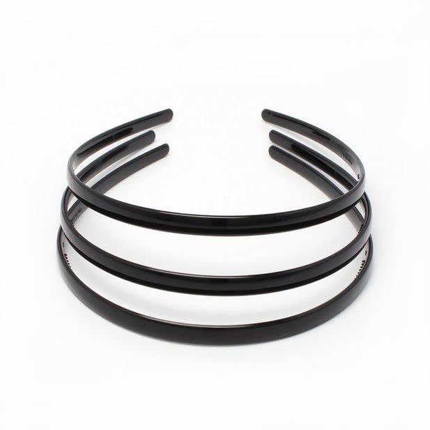 Plastic Alice Bands Hair Bands Head Bands Black Clear Tortoise Tort Brown Hairband Headband Aliceband Women Girls Men Boys Wide Teeth Comb - Pack of 3