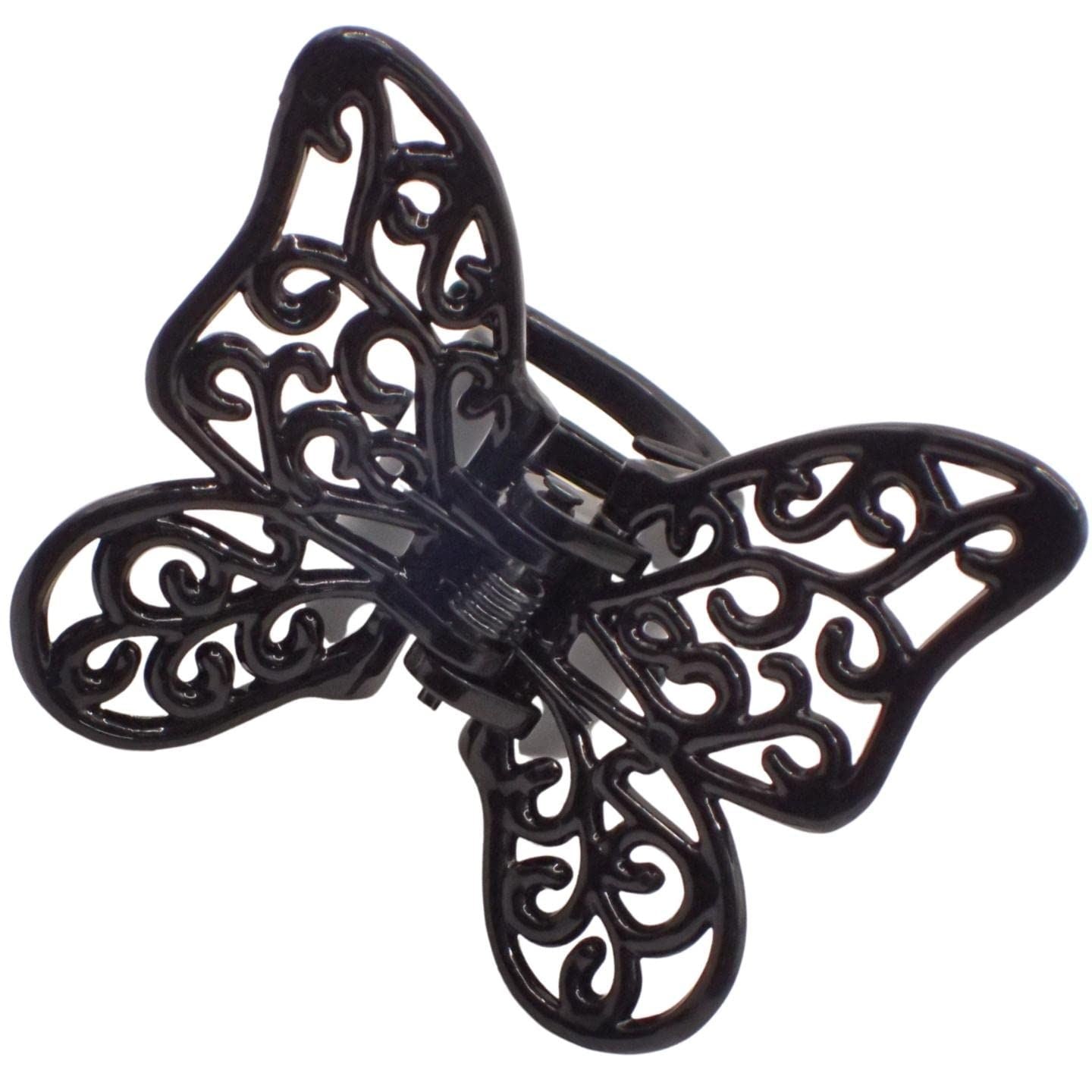 Small Black or Tort Hair Claw Clip, Small Detailed Claw Clips for Ladies & Girls, Womens Hair Claws for Thick Hair, Cute Small Hair Clips