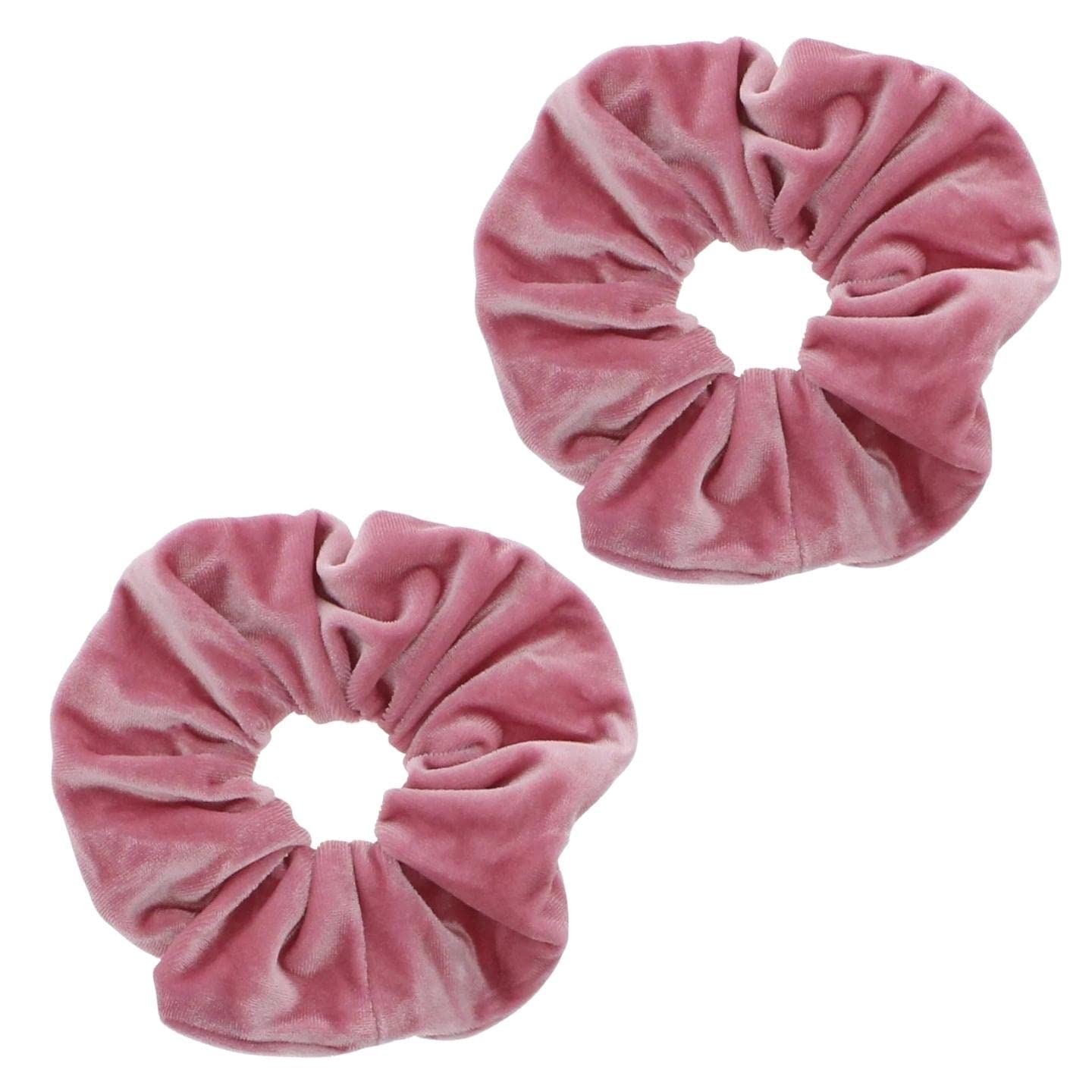 Bright Luxury Velvet Scrunchie Scrunchies Elastic Hair Band Ponytail Holders Hair Scrunchie Hair Bobbles Hair Accessories for Women, Ladies, Girls - Pack of 2