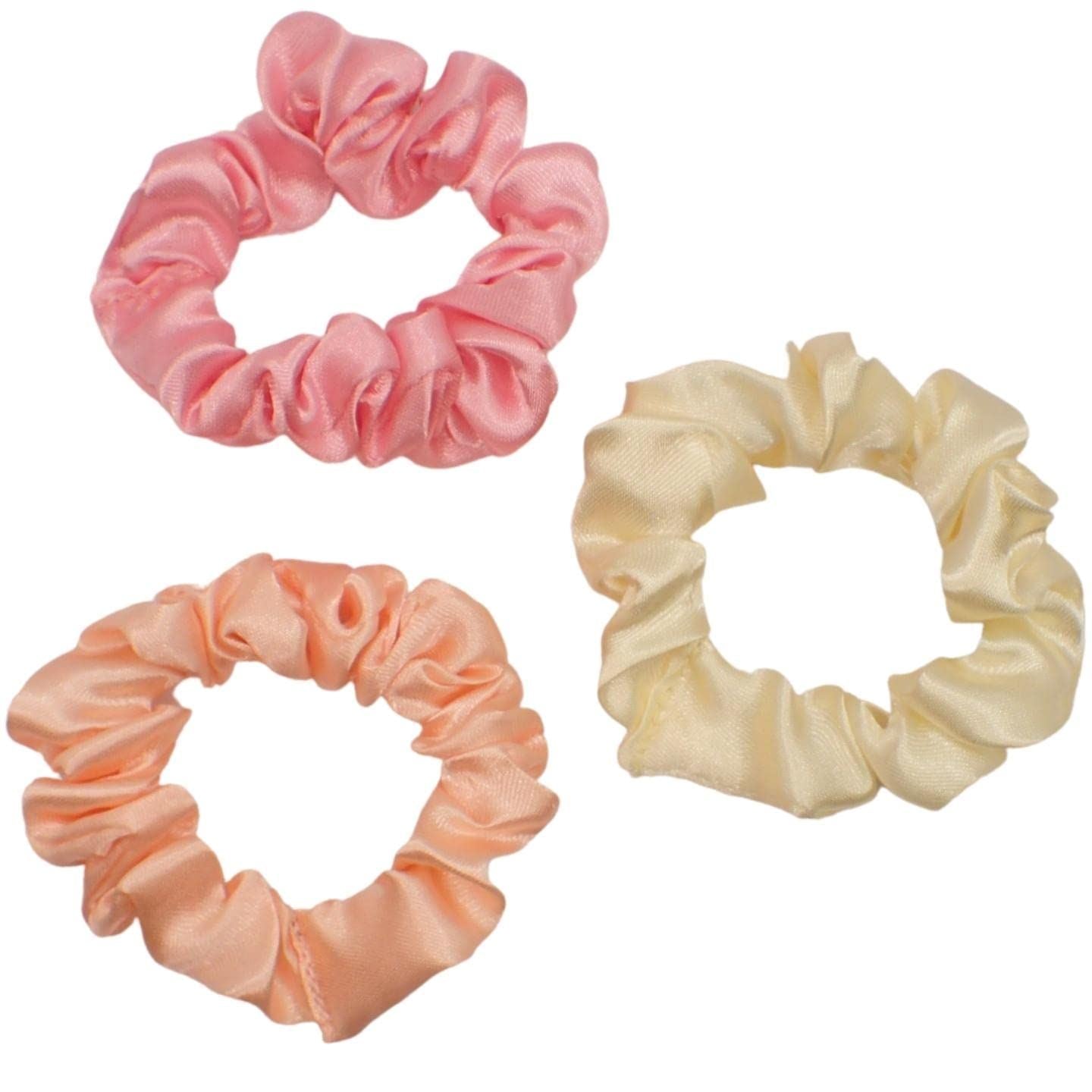 Small Satin Scrunchies for Girls & Women, Non-Slip Scrunchie, Imitation Silk Scrunchies, Hair Bobbles