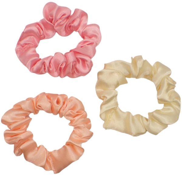 Set of 2 Small Satin Scrunchies for Girls & Women, Hair Accessories for Ladies & Teens, Non-Slip Scrunchie, Imitation Silk Scrunchies, Hair Bobbles