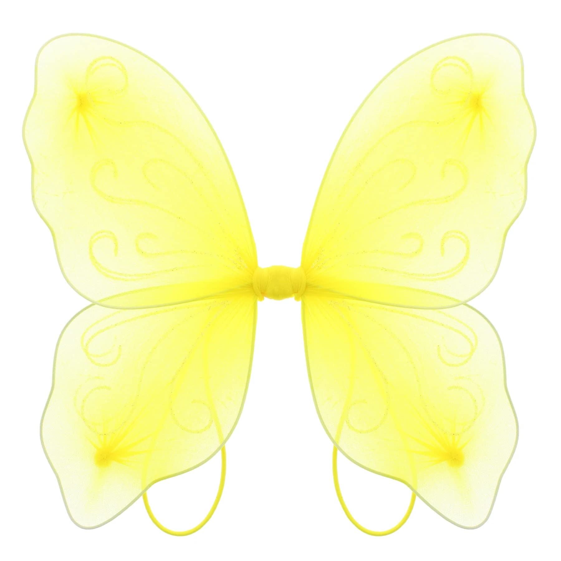 Angel Wings Fairy Butterfly Pixie Tinkerbell Fancy Dress Outfit Girls Dressing Up Costume Baby Toddler Kids Childs Small Tiny Mini Toy Fairywings Set Glitter