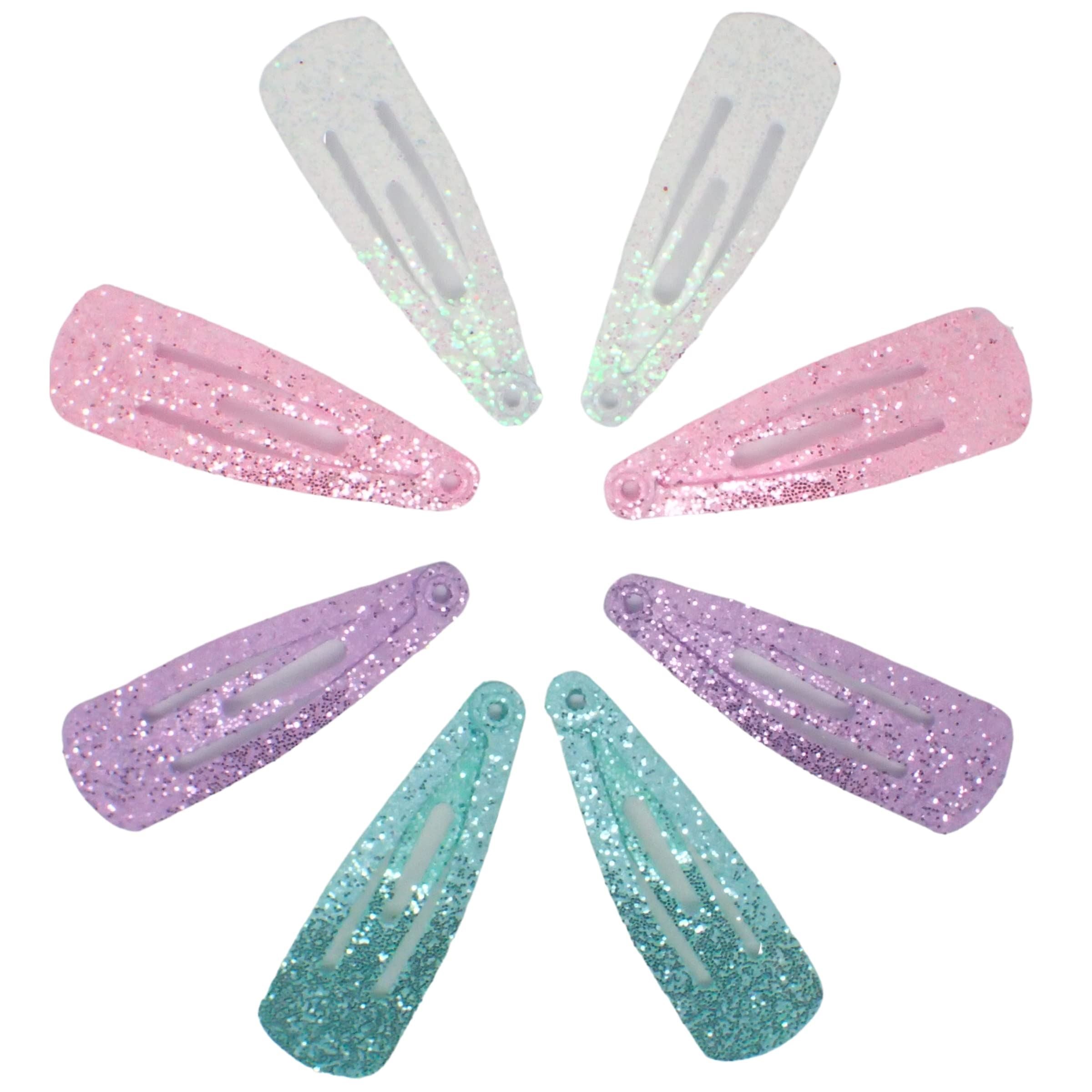 Glitter/Shaped Snap Hair Clips for Girls and Women, Girls Hair Accessories, Hair Styling Clips, Hair Slides, Mini Hair Clips, Toddler Hair Clips, Metal Hair Clips