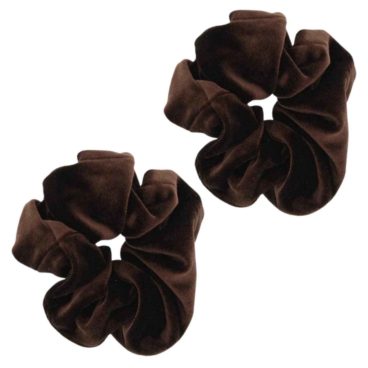 Luxury Velvet Scrunchie Scrunchies Elastic Hair Band Ponytail Holders Hair Scrunchie Hair Bobbles Hair Accessories for Women, Ladies, Girls - Pack of 2