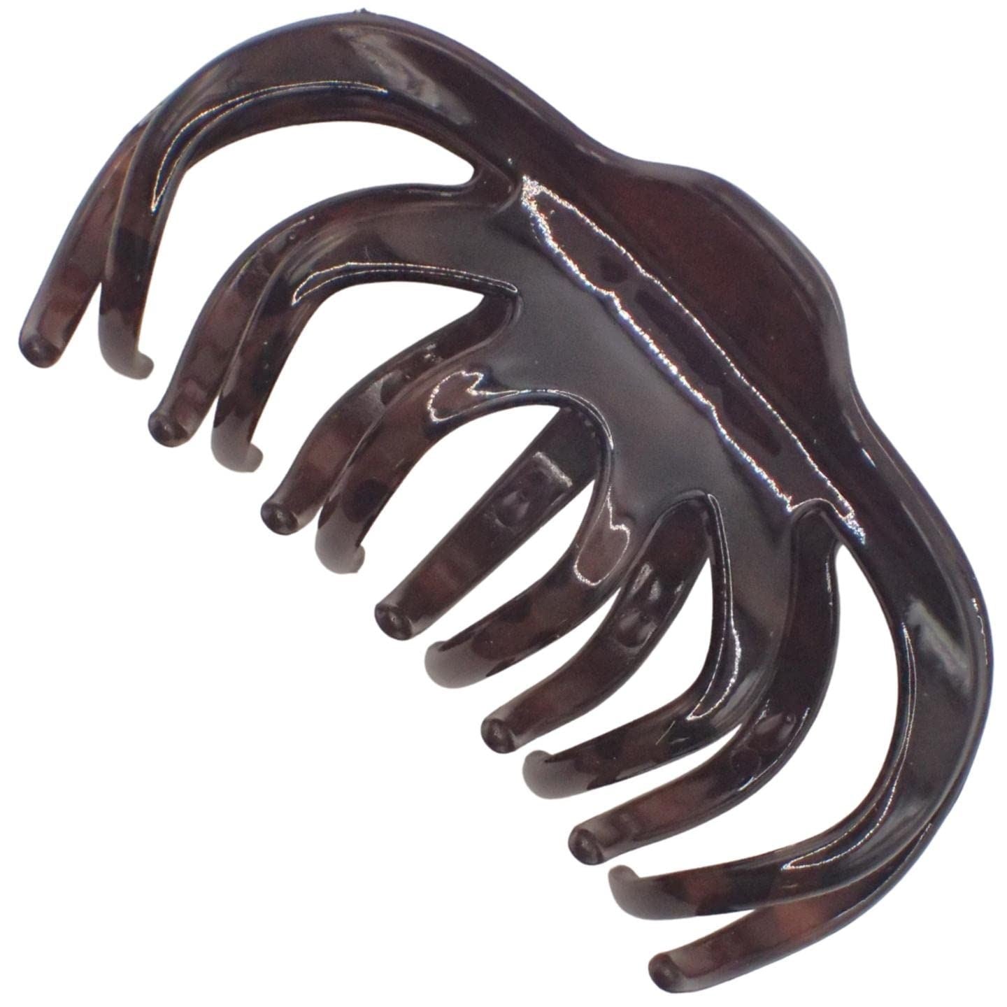 9cm Black or Brown Tort Hair Claw Clip, Detailed Hair Claw for Women & Girls, Thick Hair Claw, Hair Clips Women Claw Clips, Medium Clamps & Claws for Thick Hair