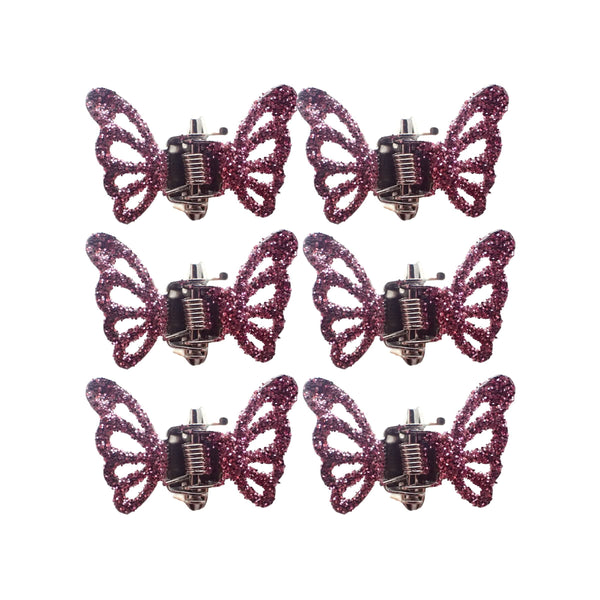 6pc Mini Butterfly Hair Clips for Women and Girls, Claw Clips, Hair Clips for Styling, Hair Claw Clip, Hair Accessories, Mini Hair Clips, Hair Claw Clips