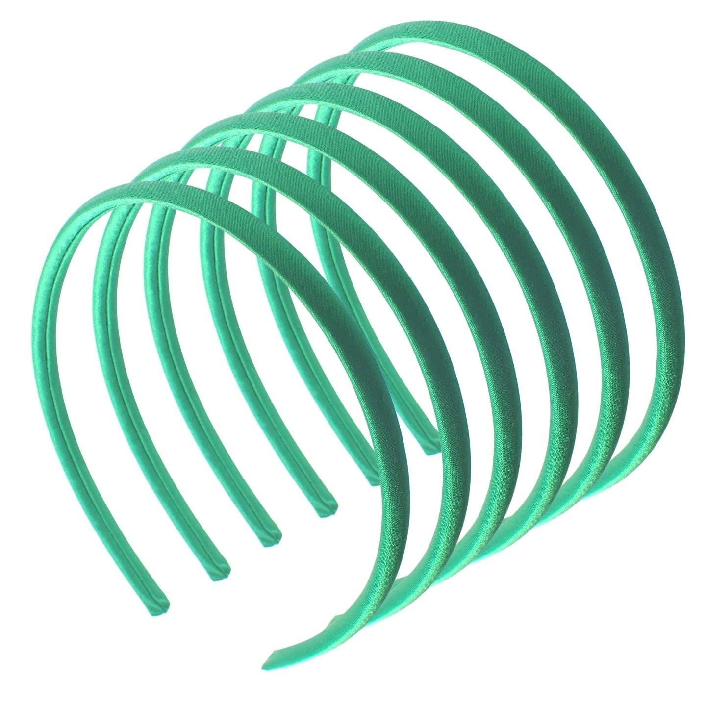 1cm/0.4" 6 piece Thin Satin Hair Bands, Head bands Alice Bands Adult Women