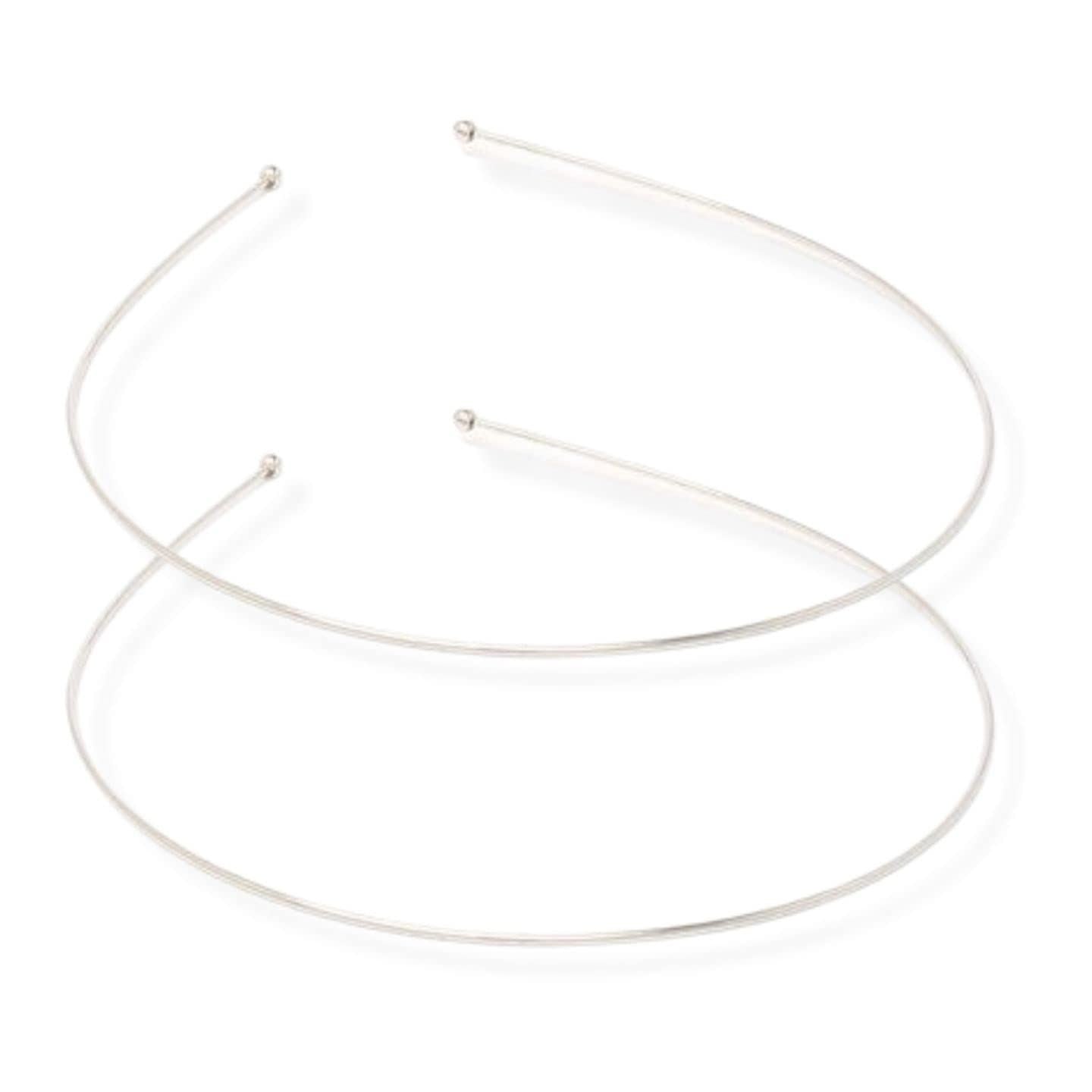 2pc Thin Metal Hair Bands Headbands Alice Bands Hairbands Head Bands Mens Guys Adult Women Girls Black Gold Silver Plain Styling Grips