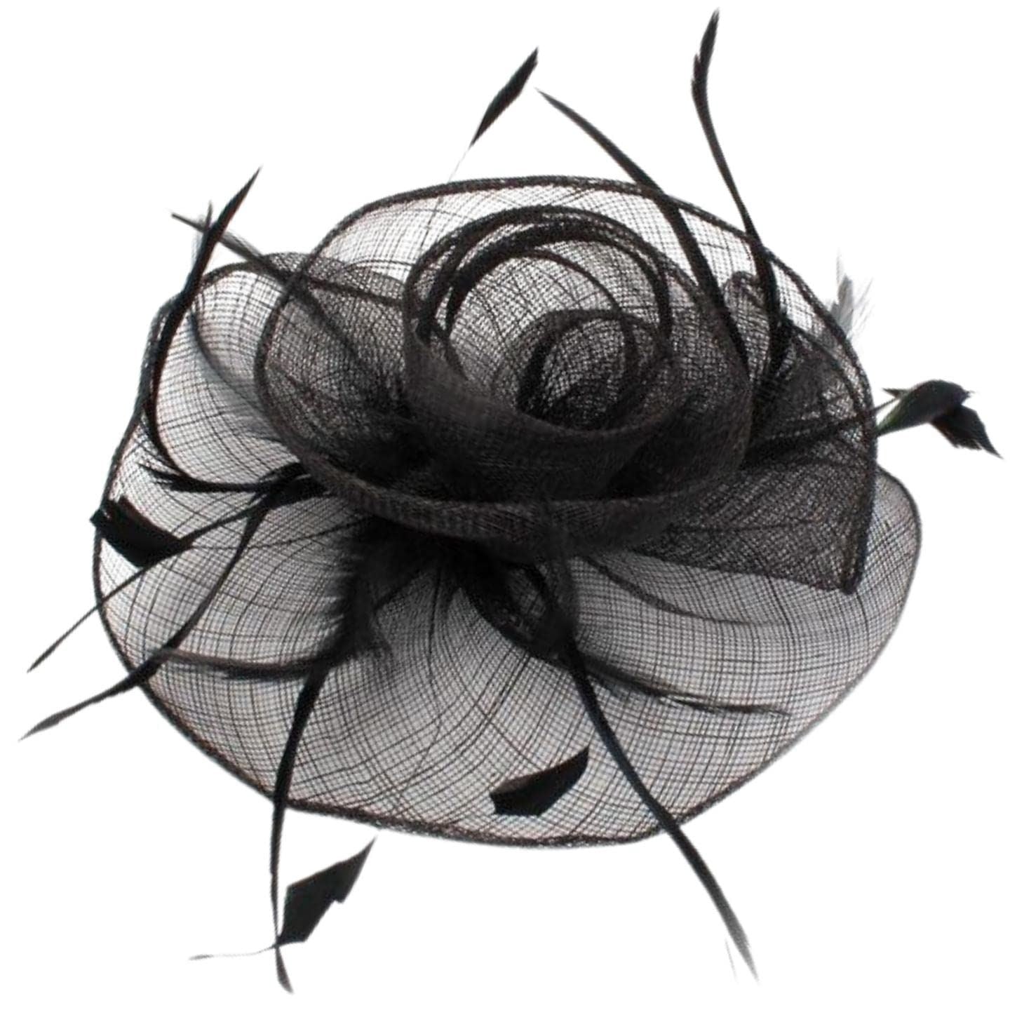 Flower Hair Clip Fascinator Hair Clip Sinamay Fascinators Hats Bridal Hair Clip Wedding Hats Cocktail Hat Royal Ascot Fascinator On 8cm/ 3.1" Clip For Girls, Women, Ladies