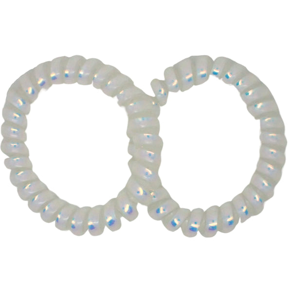 Metallic Spiral Hair Ties for Girls and Women, Hair Accessories for Girls, Hair Bobbles, Hair Elastics, Hair Bands for Women, Elastic Bands for Hair