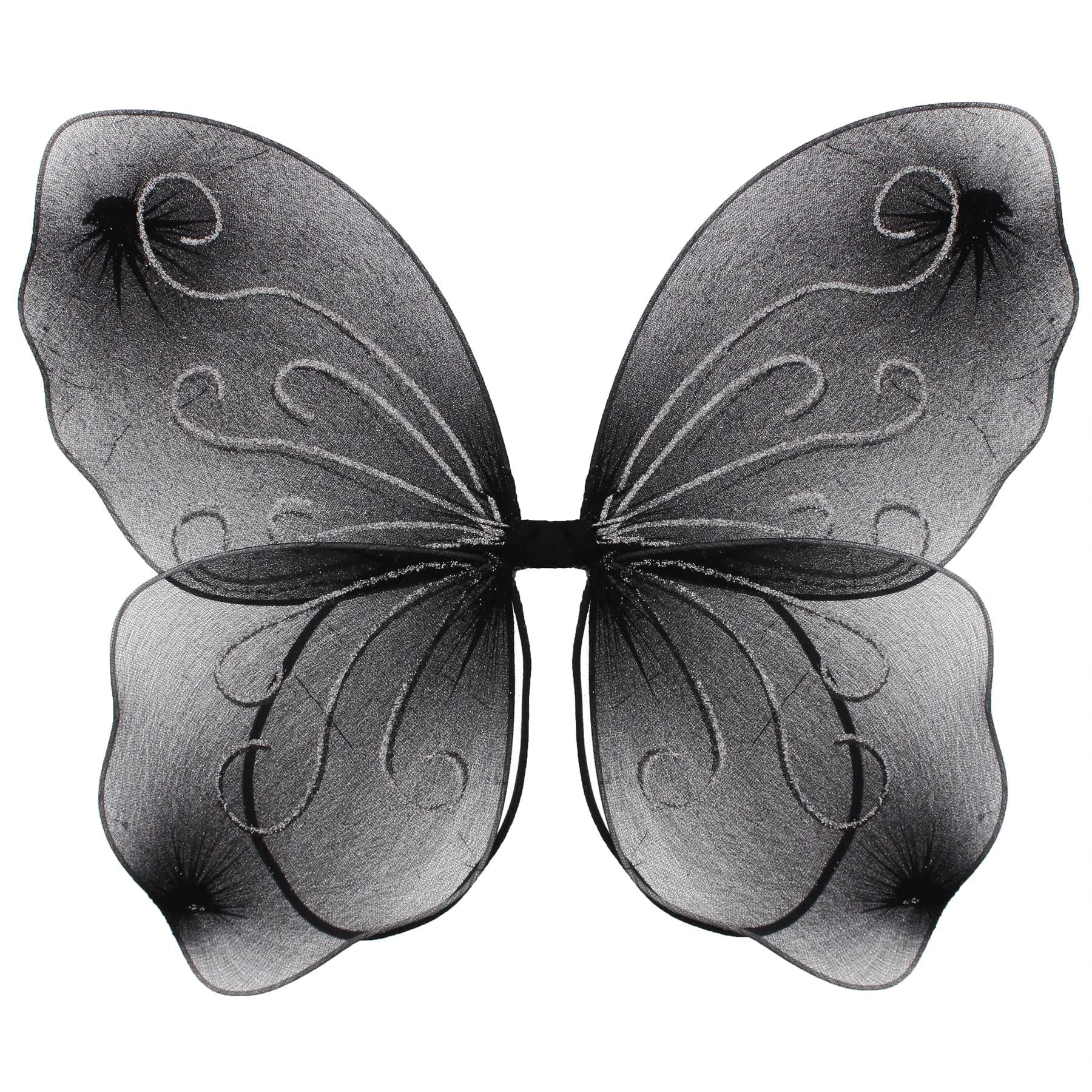 Angel Wings Fairy Butterfly Pixie Tinkerbell Fancy Dress Outfit Girls Dressing Up Costume Baby Toddler Kids Childs Small Tiny Mini Toy Fairywings Set Glitter