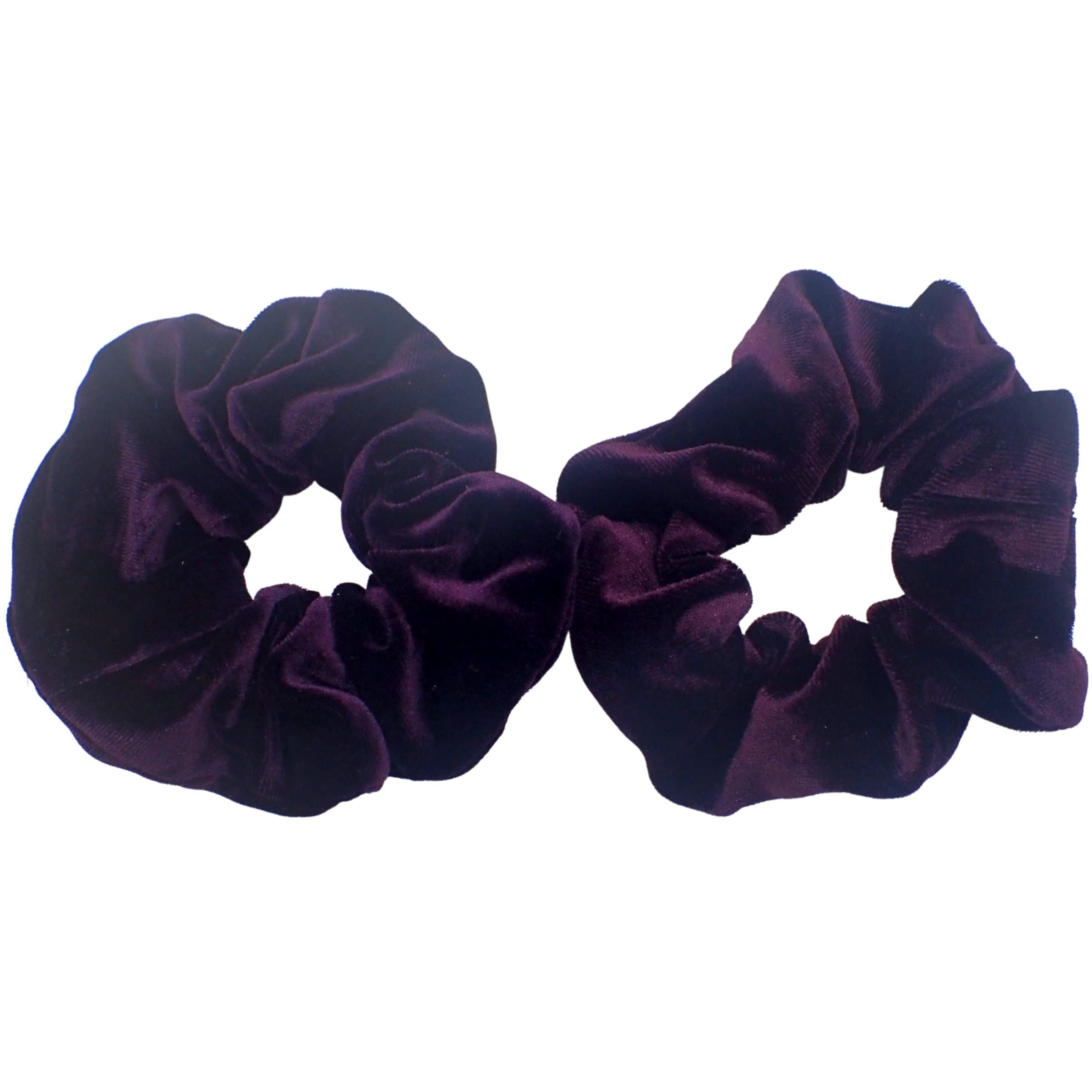 Luxury Velvet Scrunchie Scrunchies Elastic Hair Band Ponytail Holders Hair Scrunchie Hair Bobbles Hair Accessories for Women, Ladies, Girls - Pack of 2