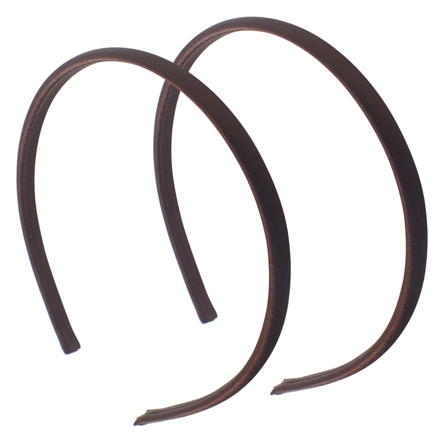 2pc 1cm/0.4" Small Hair Bands Satin Headband Alice Bands Adult Women Head Band Hair Accessories for Girls Headbands for Women's Hair Hair Bands for GIrls