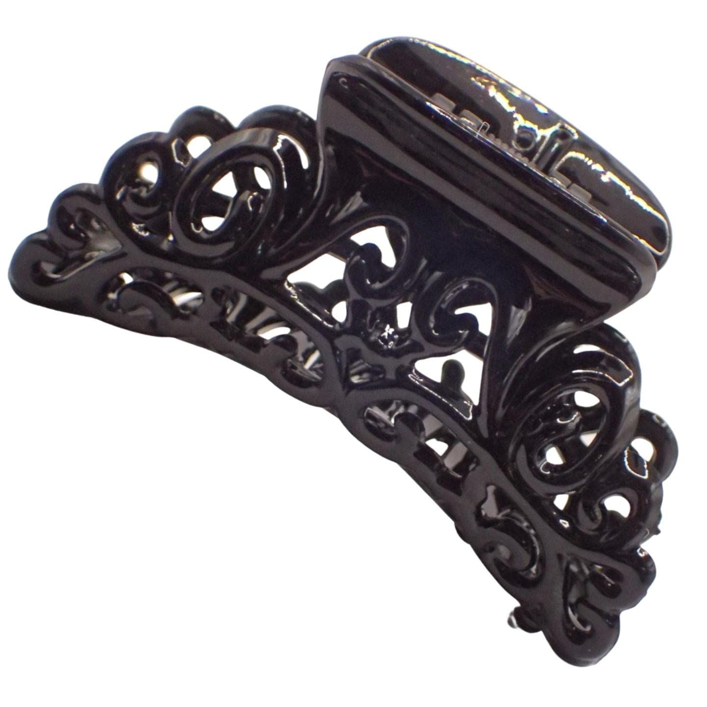 Small Black or Tort Hair Claw Clip, Small Detailed Claw Clips for Ladies & Girls, Womens Hair Claws for Thick Hair, Cute Small Hair Clips