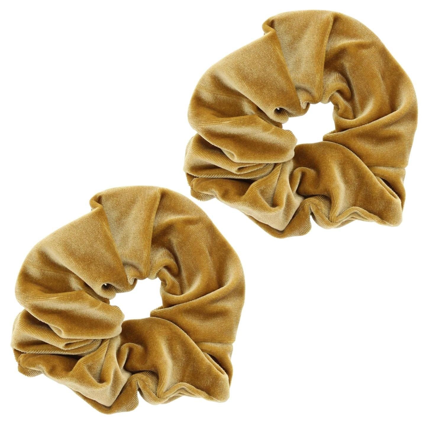 Luxury Velvet Scrunchie Scrunchies Elastic Hair Band Ponytail Holders Hair Scrunchie Hair Bobbles Hair Accessories for Women, Ladies, Girls - Pack of 2