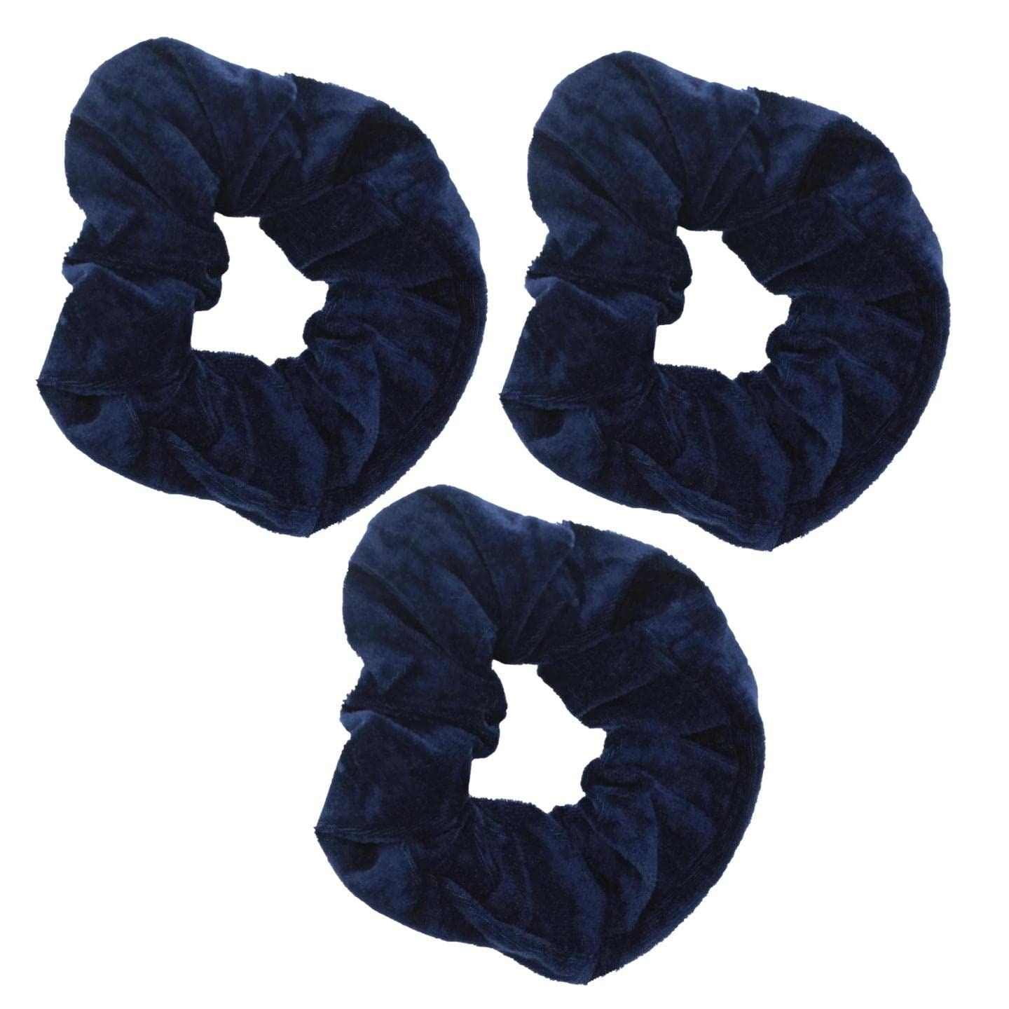 Velvet Scrunchie Scrunchies Elastic Hair Band Ponytail Holders Hair Scrunchie Hair Bobbles Hair Accessories for Women, Ladies, Girls - Pack of 3
