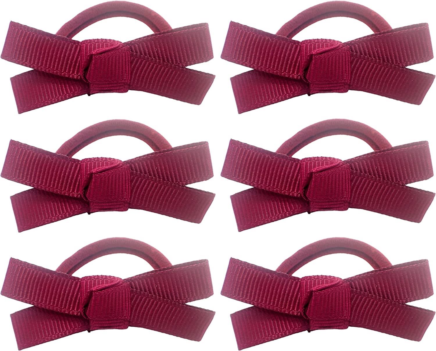 Hair Bobbles w/ Grosgrain Hair Bows for Girls and Women, Hair Ties, Hair Elastics, Hair Bands, Hair Accessories for Girls, Ponyo Hair Tie, Ponytail Holders