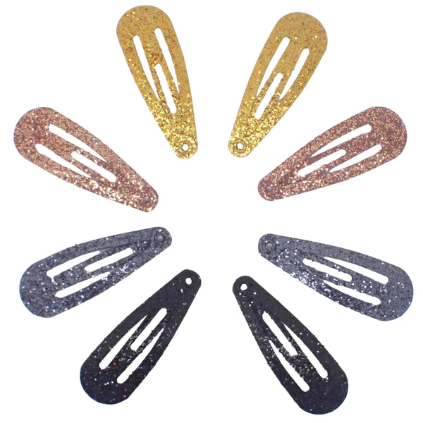 Glitter/Shaped Snap Hair Clips for Girls and Women, Girls Hair Accessories, Hair Styling Clips, Hair Slides, Mini Hair Clips, Toddler Hair Clips, Metal Hair Clips