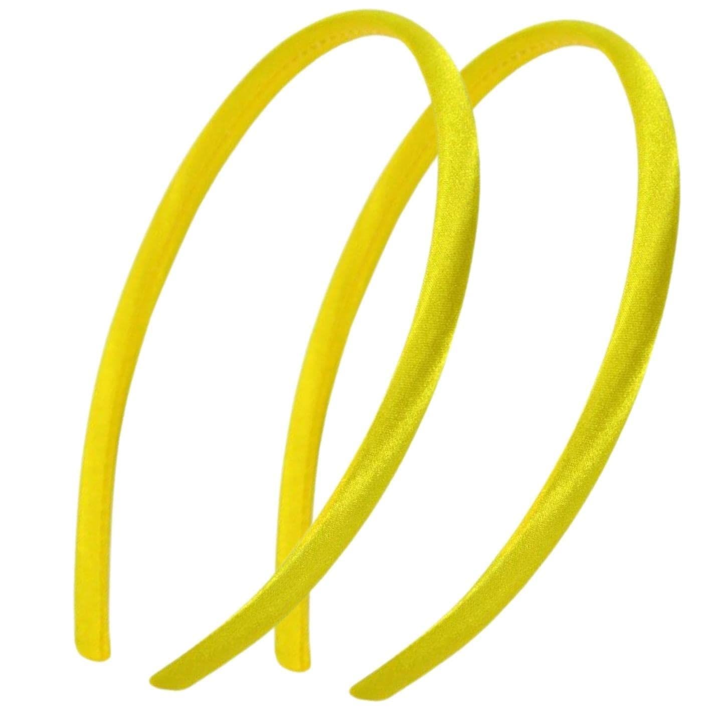 2pc 1cm/0.4" Small Hair Bands Satin Headband Alice Bands Adult Women Head Band Hair Accessories for Girls Headbands for Women's Hair Hair Bands for GIrls