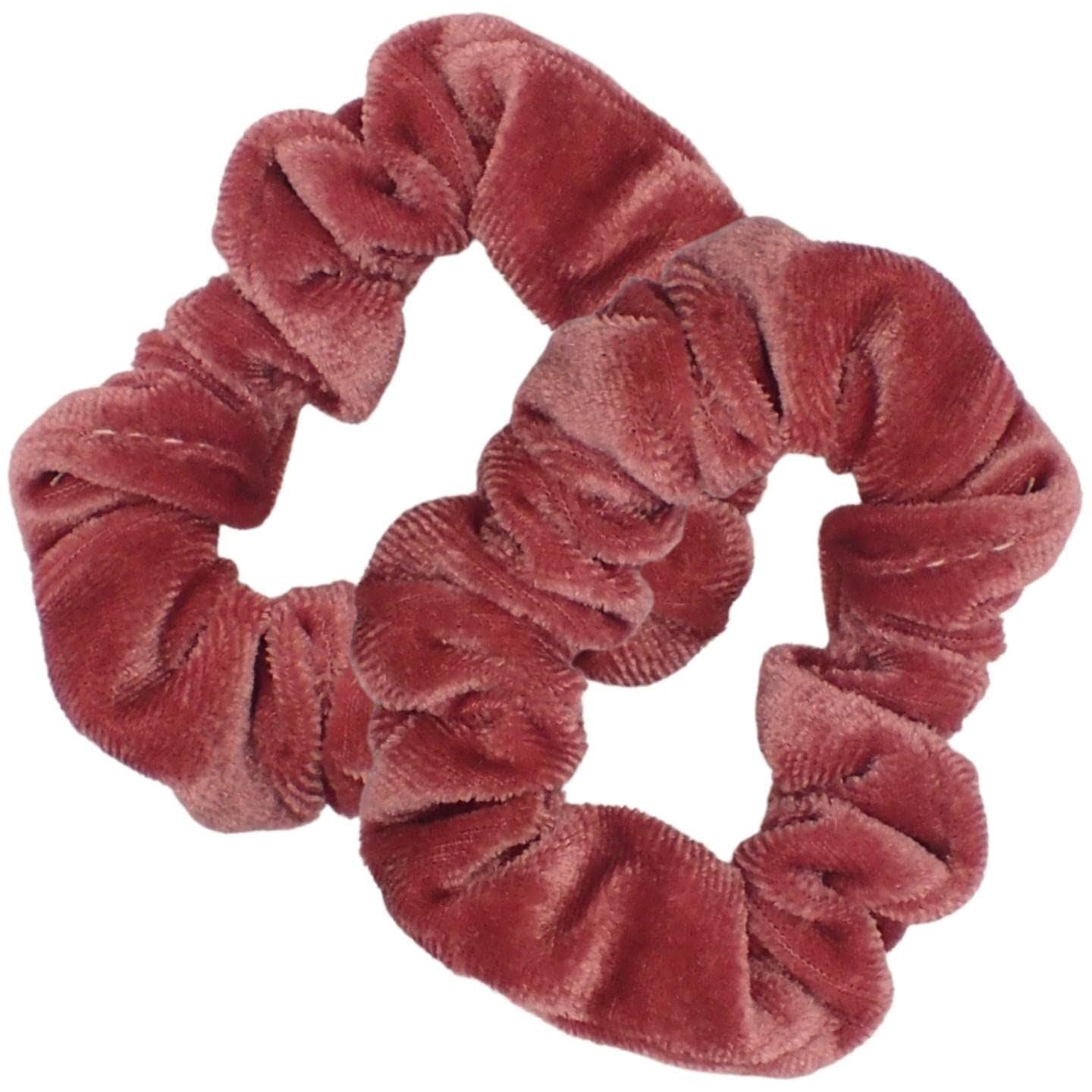 Small Skinny Velvet Hair Scrunchies Pack of 2 Scrunchies for Women & Girls, Cute Soft Scrunchy Hair Tie, Cute Hair Bobble, Velvet Hairband for Ladies & Kids Scrunchies