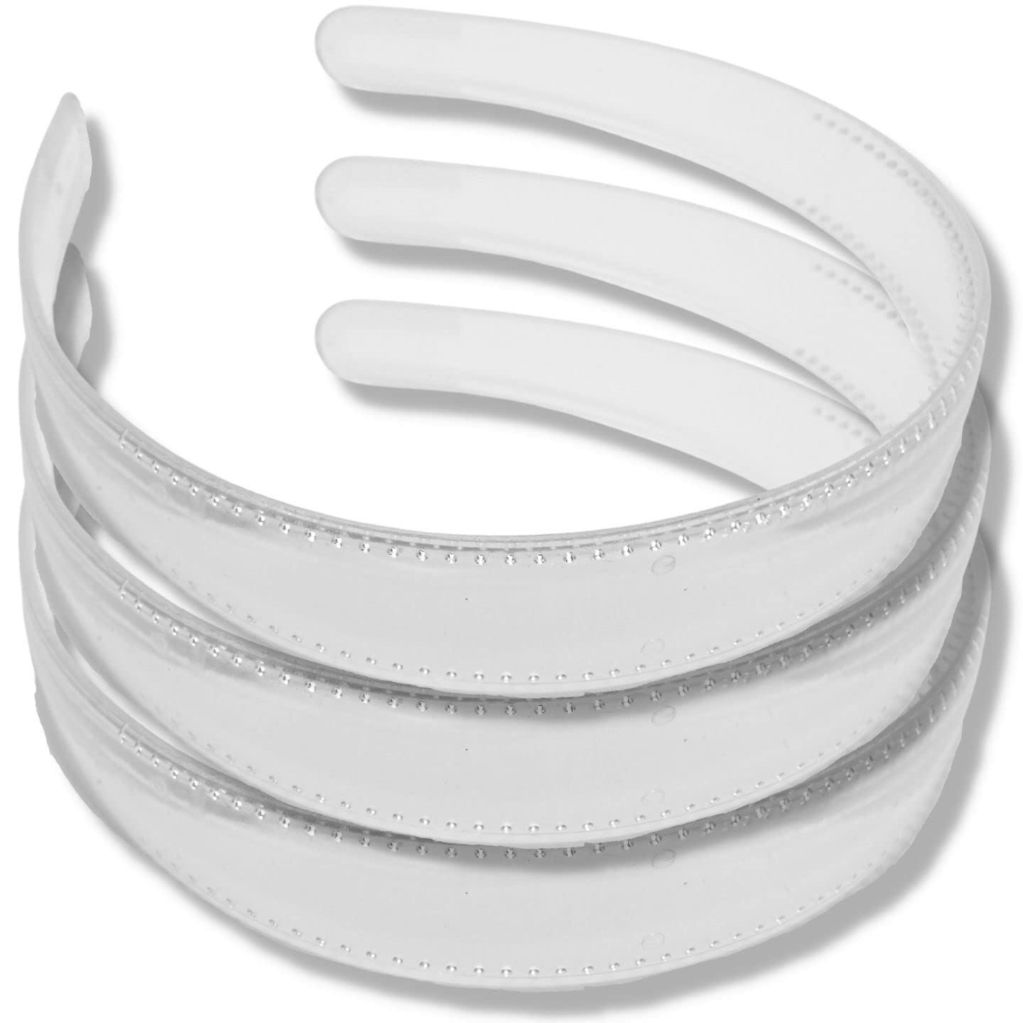 Plastic Alice Bands Hair Bands Head Bands Black Clear Tortoise Tort Brown Hairband Headband Aliceband Women Girls Men Boys Wide Teeth Comb - Pack of 3